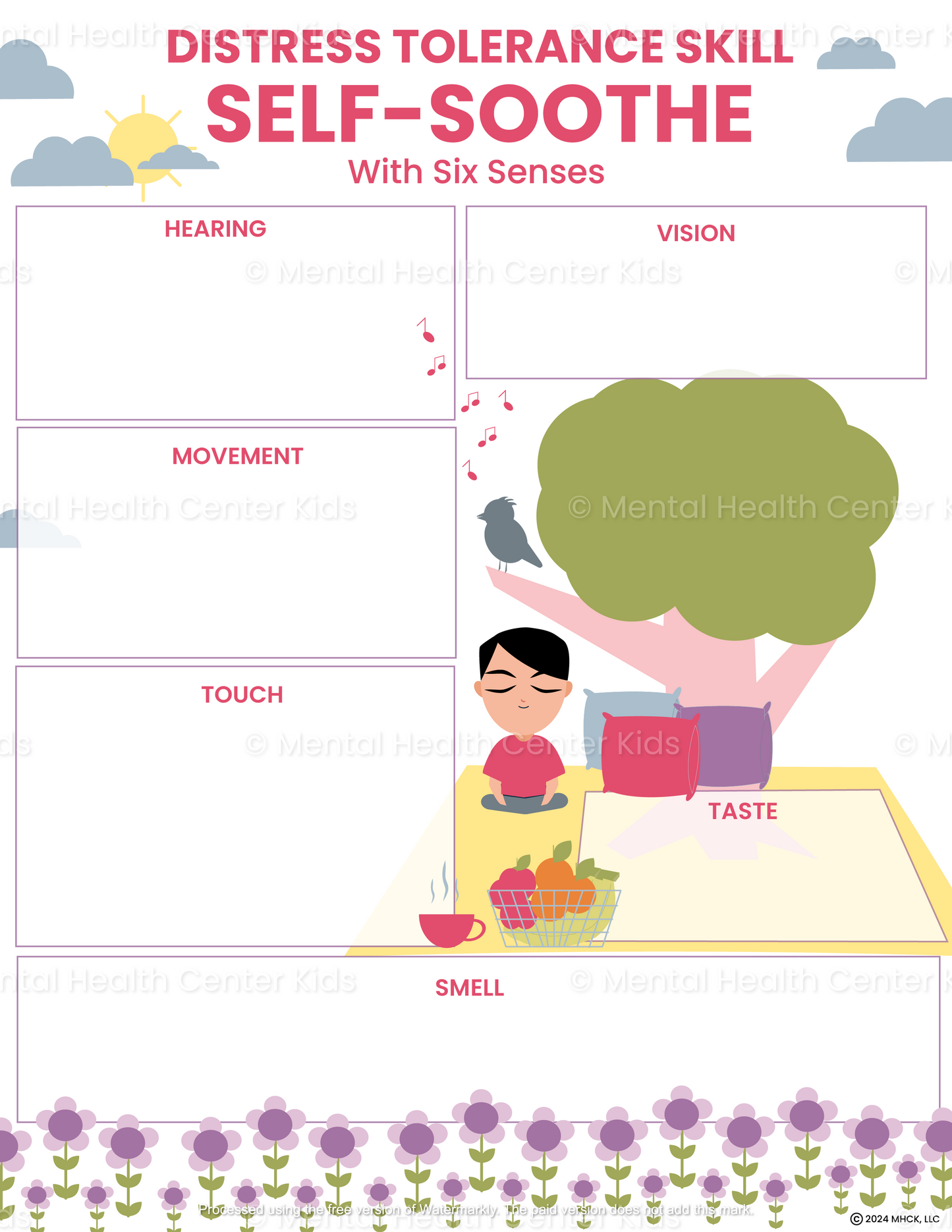 self soothe dbt worksheet