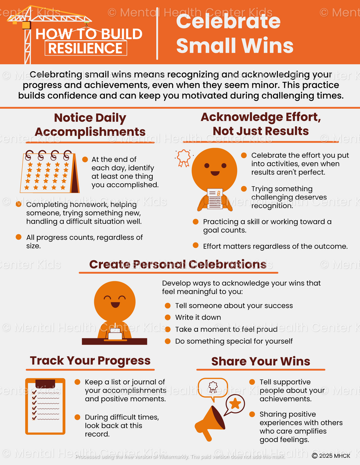 Celebrate Small Wins - How To Build Resilience – Mental Health Center Kids