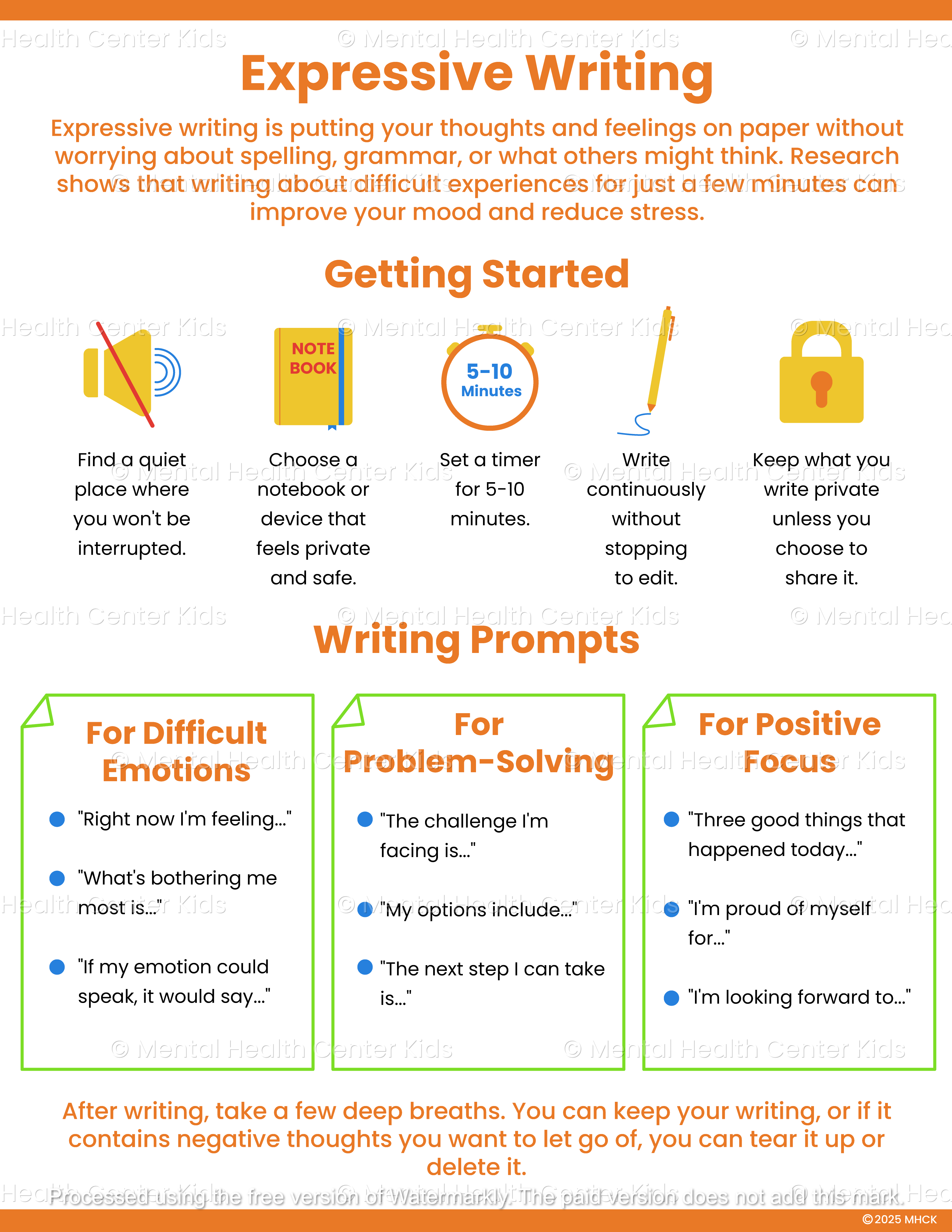 Expressive Writing PDF Mental Health Center Kids Expressive Writing PDF Mental Health Center Kids