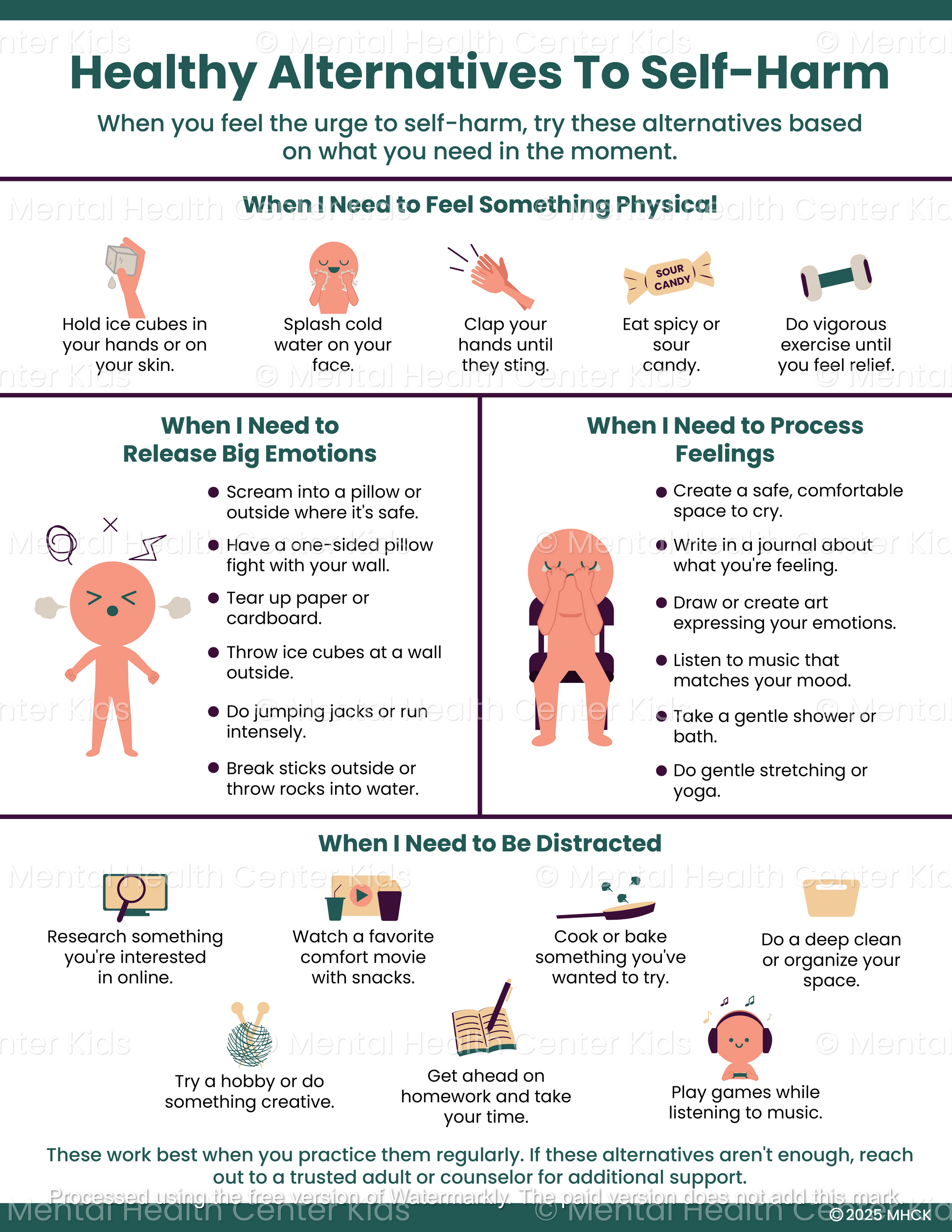 healthy alternatives to self harm