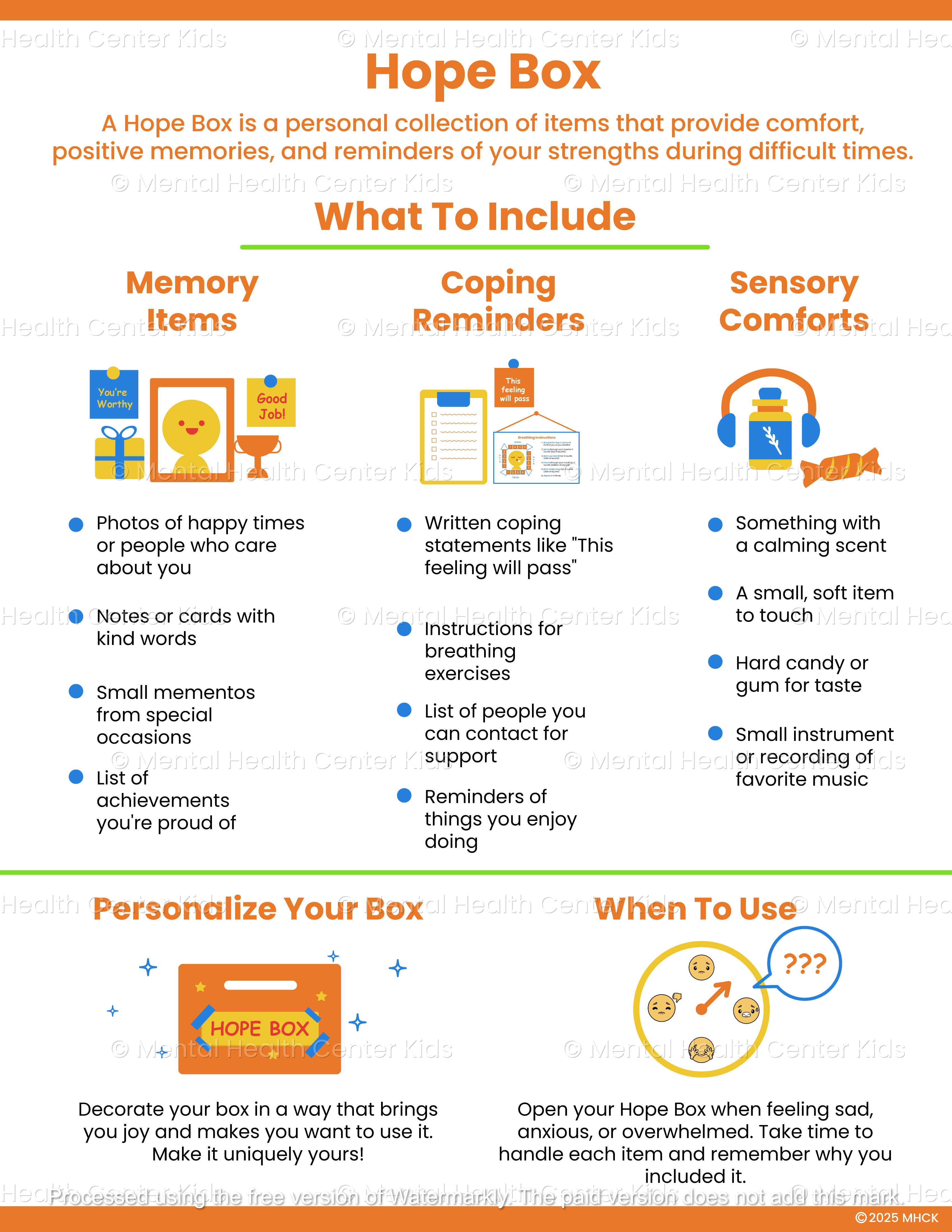 Hope Box Worksheet.pdf Hope Box (PDF) – Mental Health Center Kids