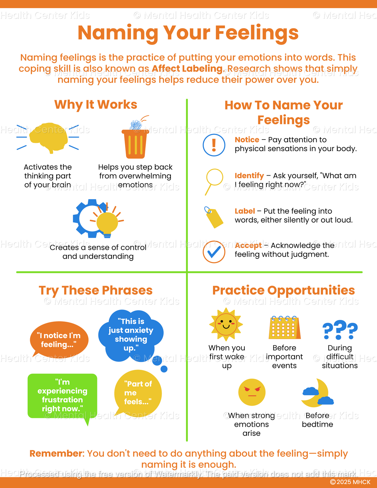 Affect Description List.pdf Affect Labeling (PDF) – Mental Health Center Kids