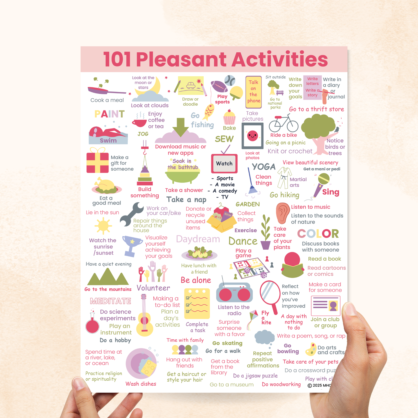 dbt pleasant activities poster