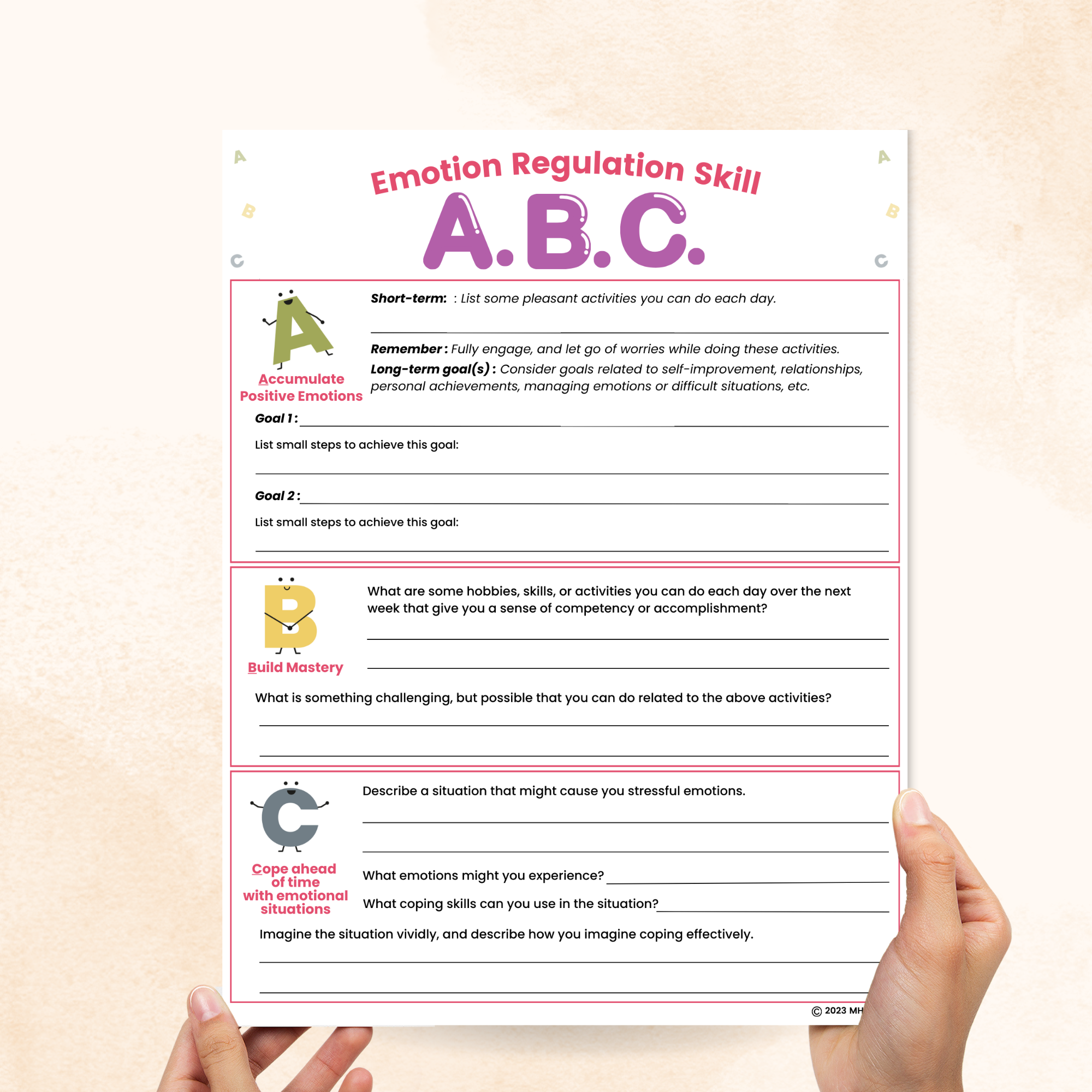 Dbt Abc Worksheet.pdf ABC DBT Skills Worksheet – Mental Health Center Kids