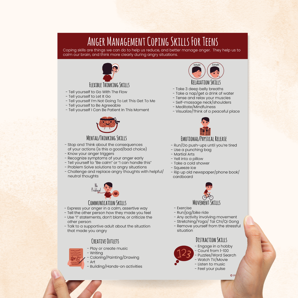 Anger Management Worksheets – Mental Health Center Kids