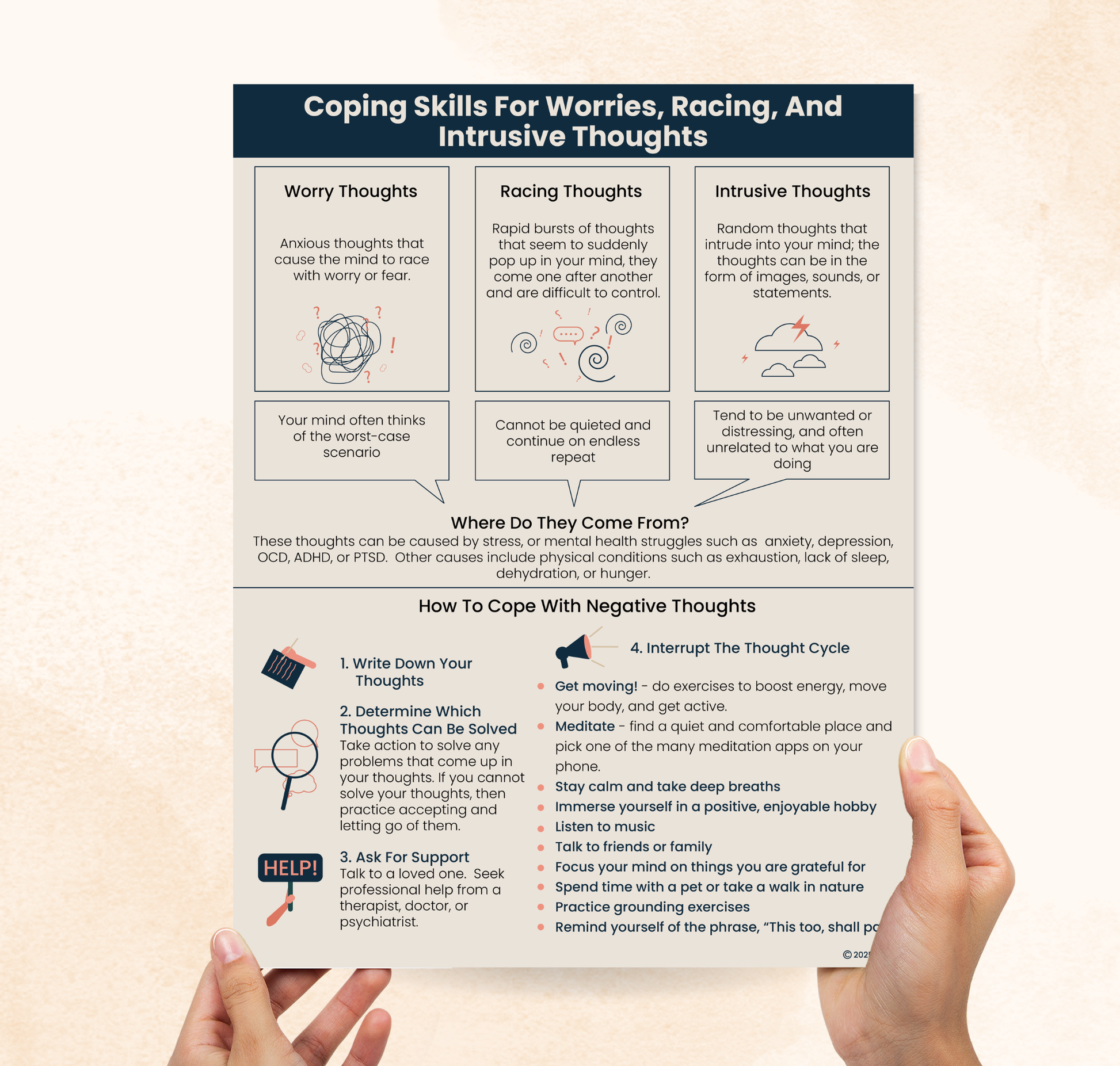 Coping Skills For Worries, Racing, And Intrusive Thoughts