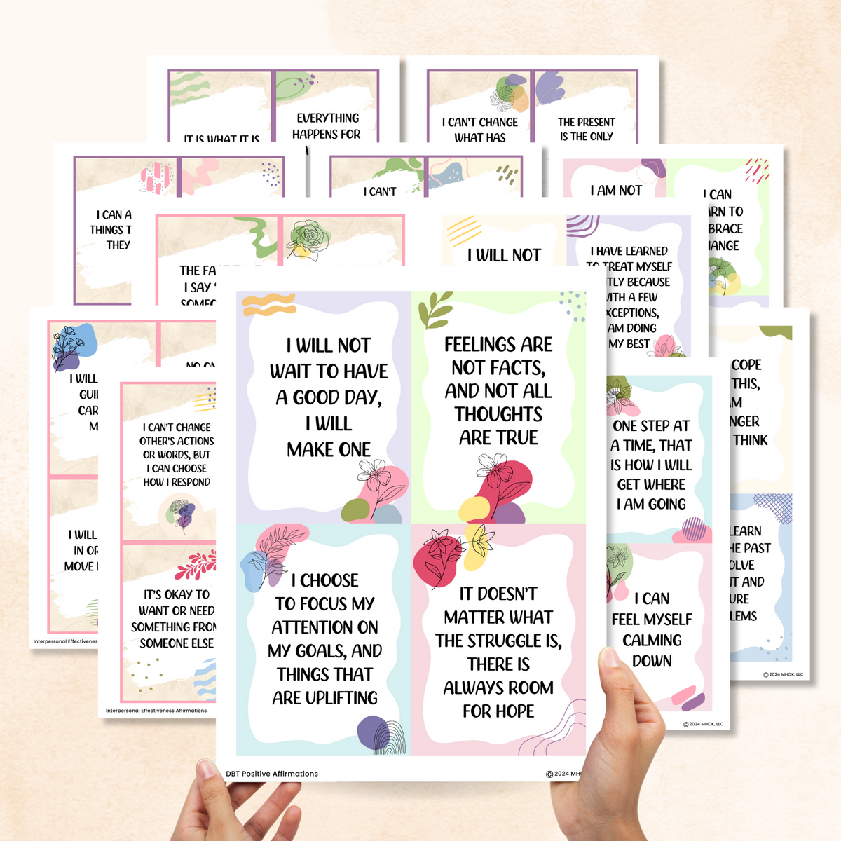 DBT Positive Affirmation Cards – Mental Health Center Kids