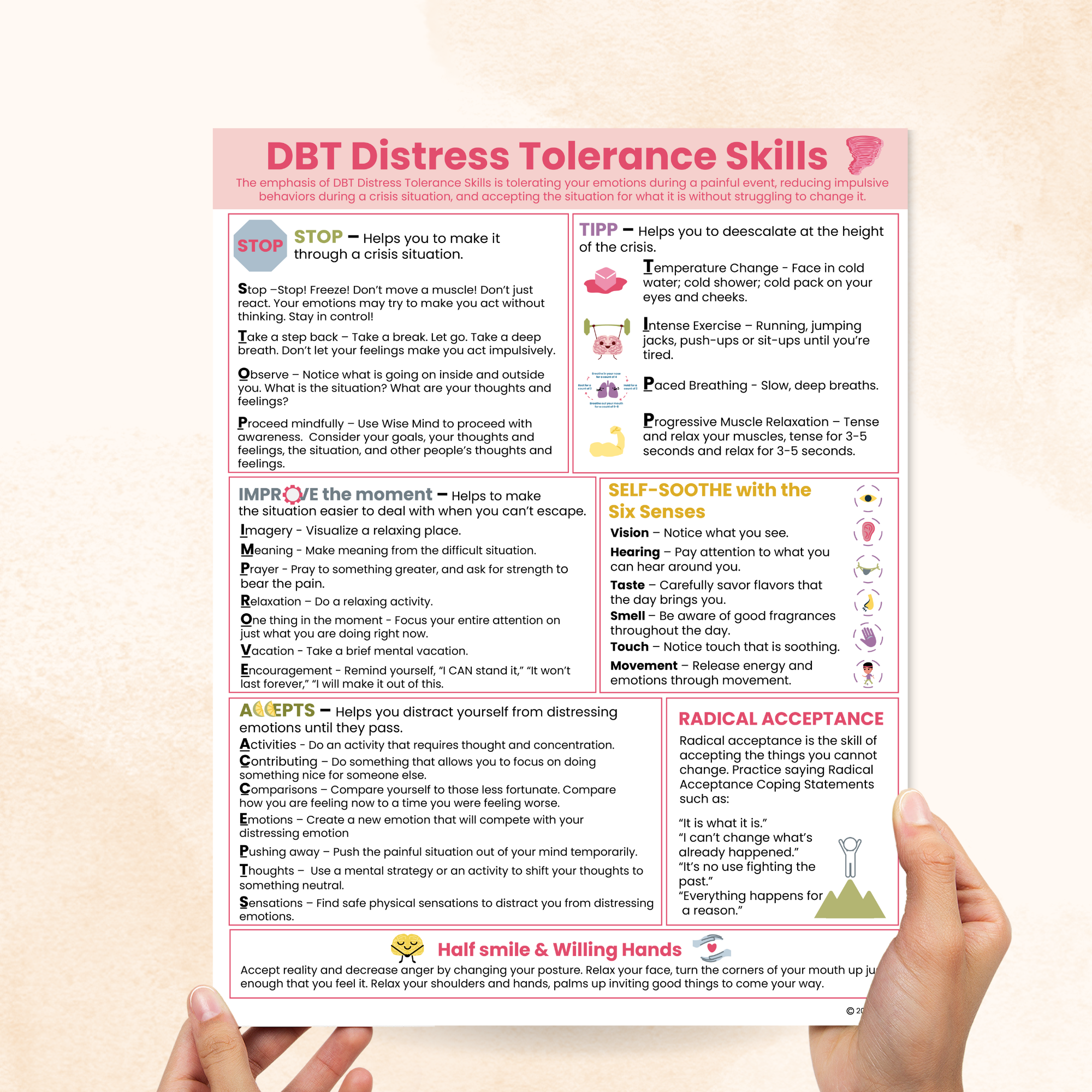 Dbt Worksheets Distress Tolerance