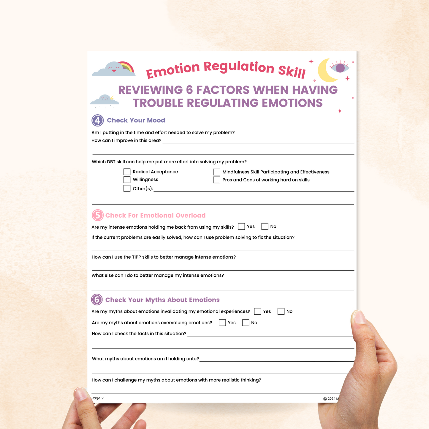 what makes it hard to regulate emotions dbt worksheet
