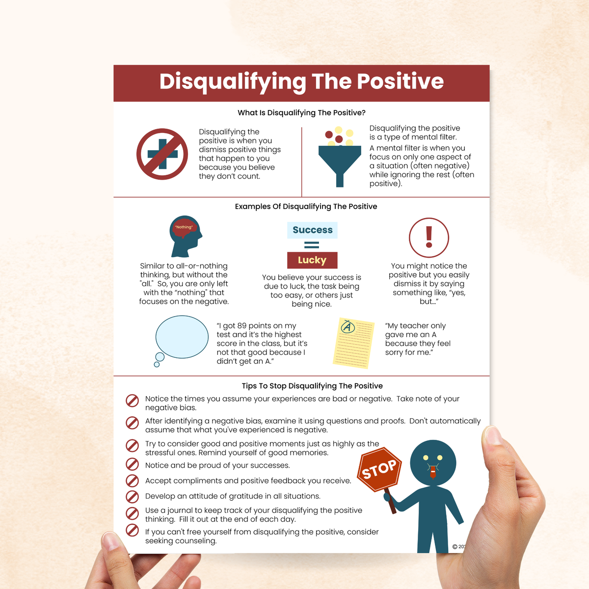 Disqualifying The Positive CBT Handout – Mental Health Center Kids