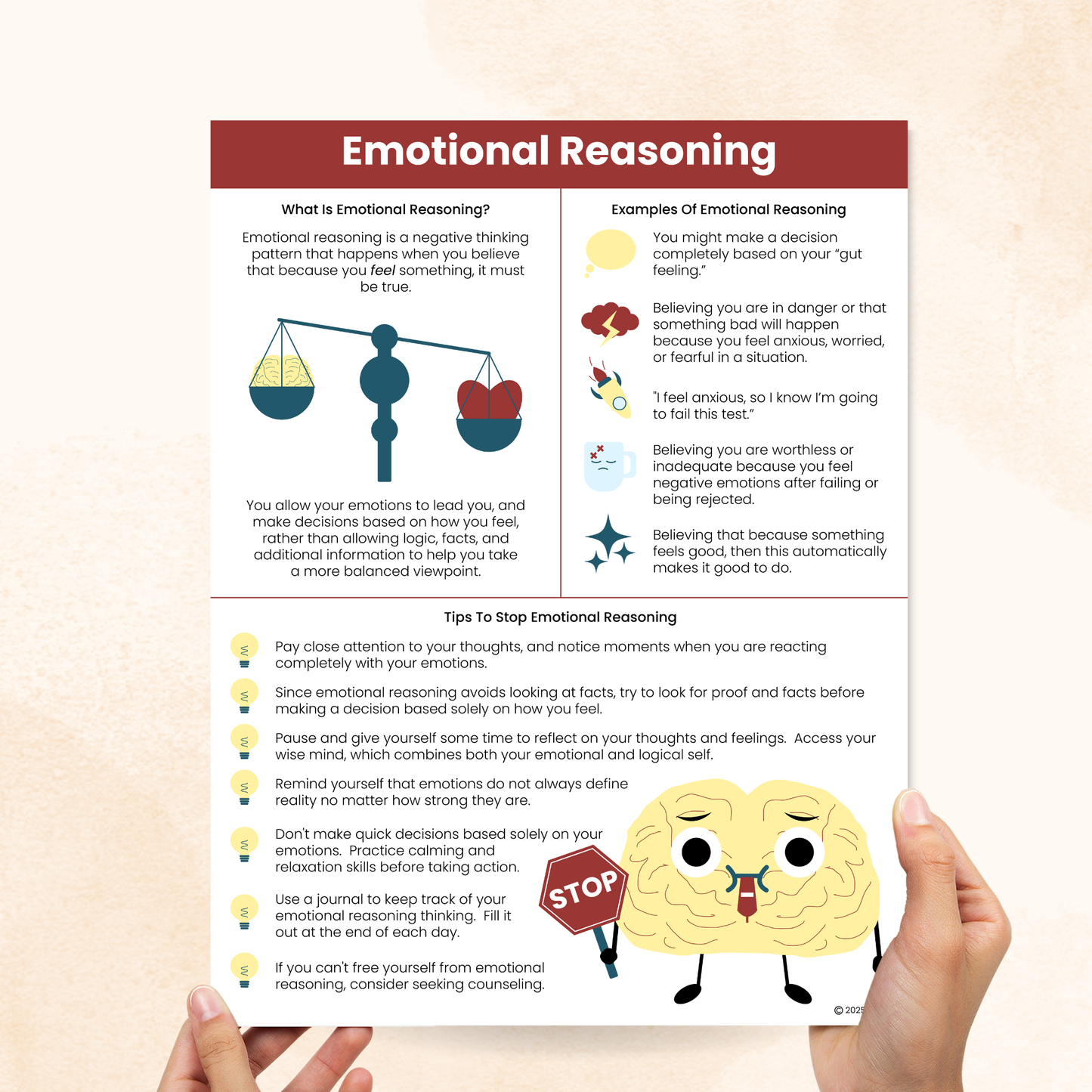 emotional reasoning cognitive distortion handout