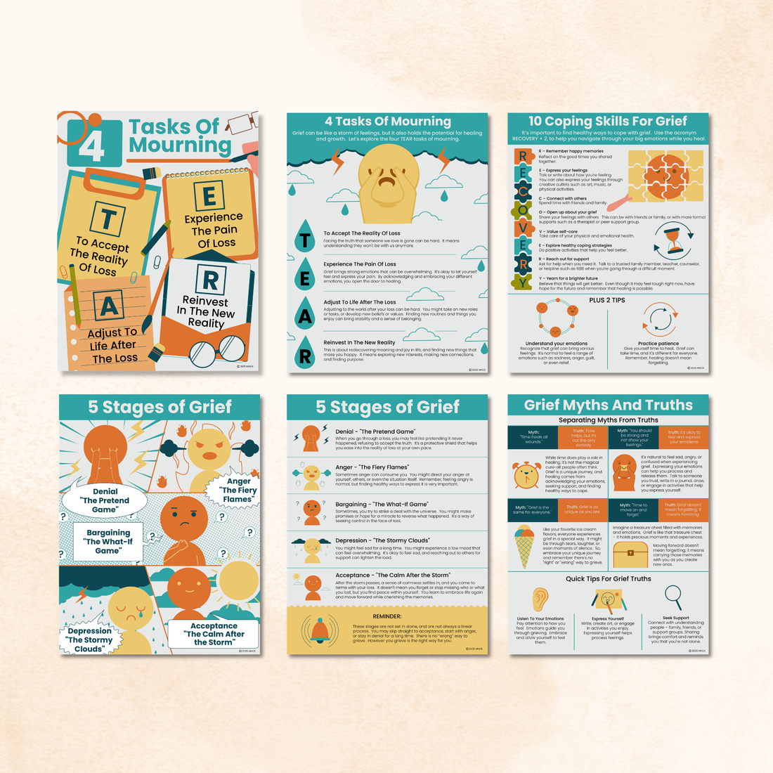 Grief And Loss Handouts Bundle (13 Pages) – Mental Health Center Kids