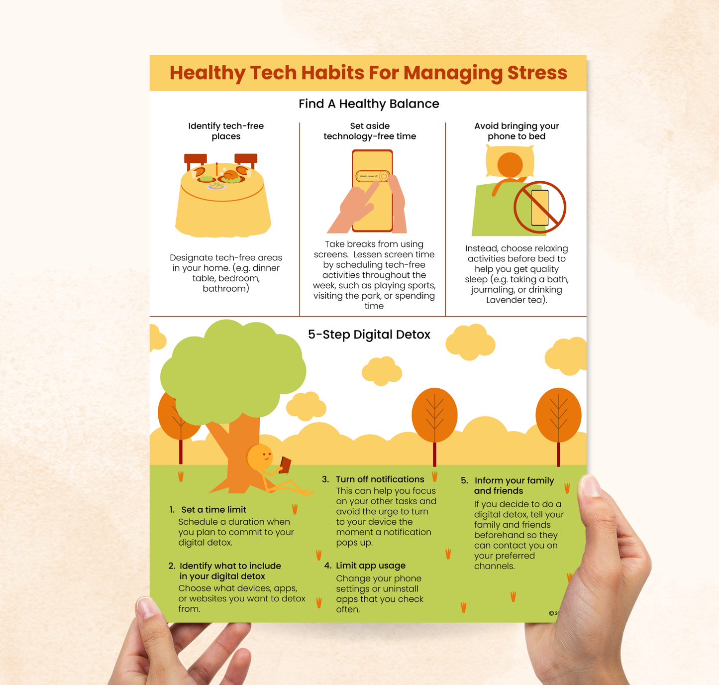 healthy tech habits for managing stress
