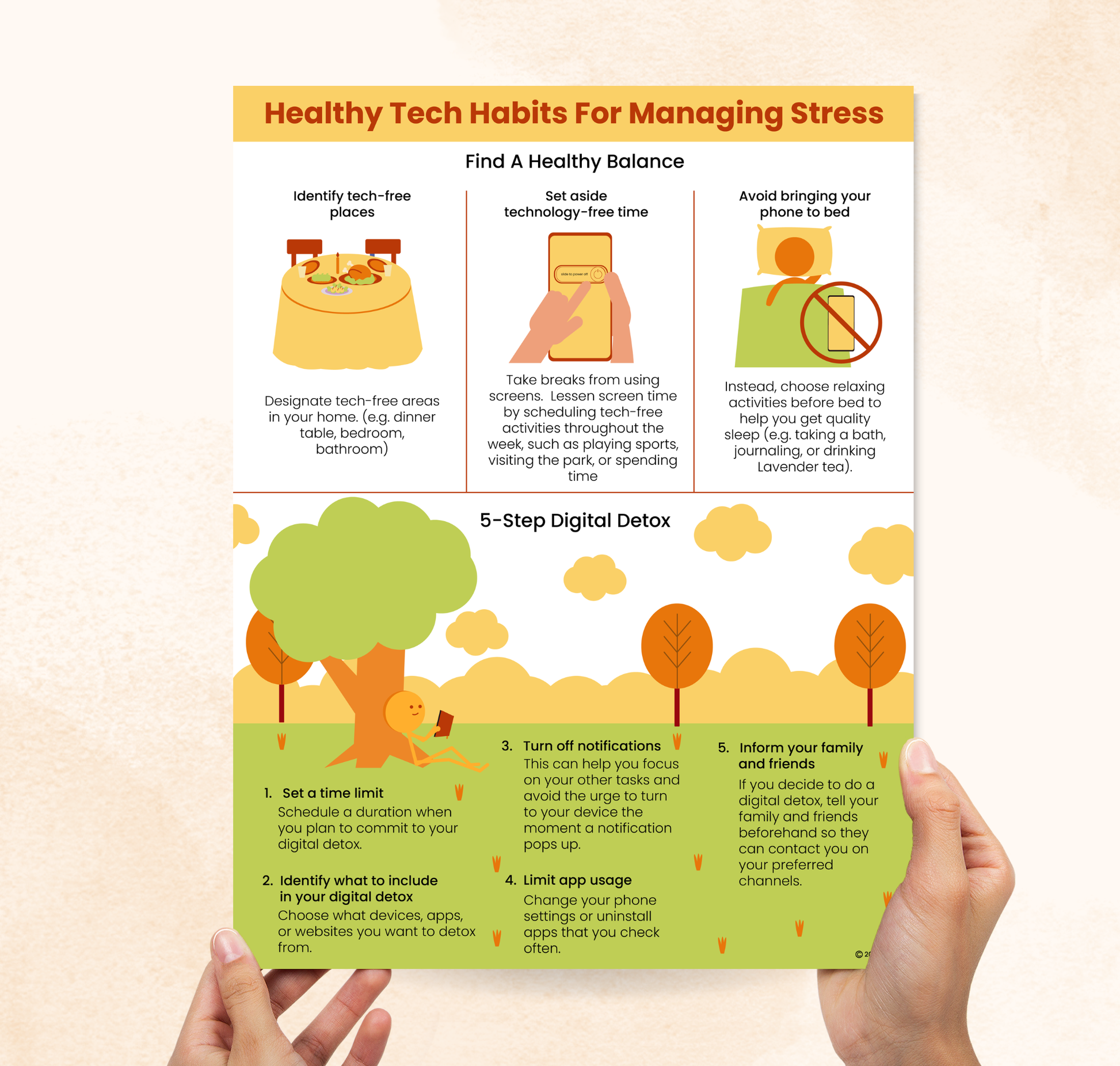 healthy tech habits for managing stress