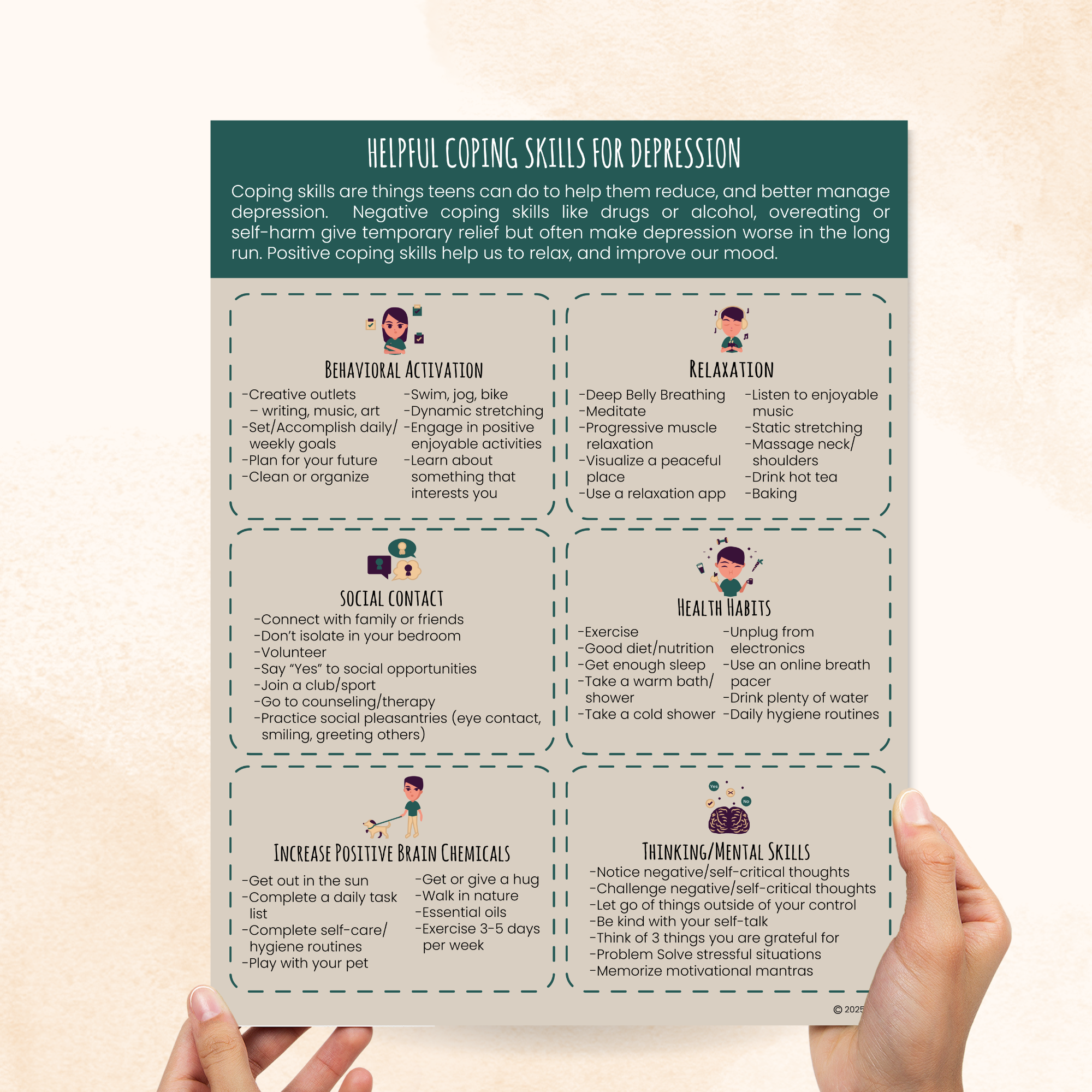 Coping Skills for Depression (PDF) – Mental Health Center Kids