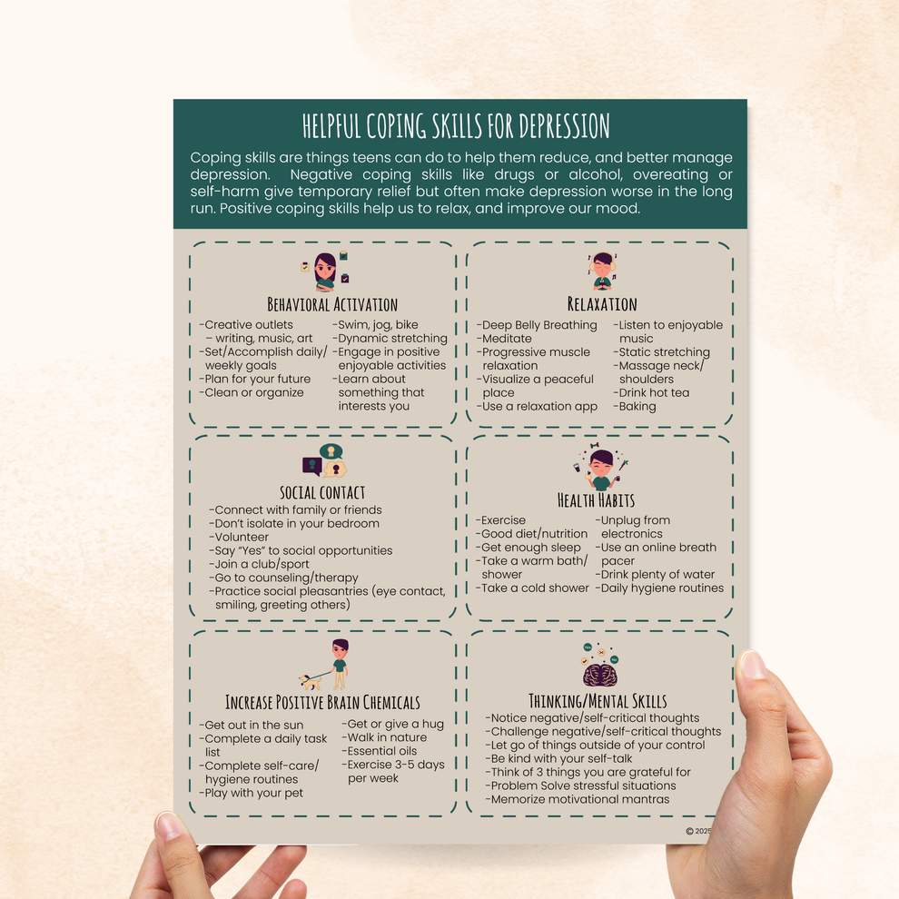 Coping Skills for Depression (PDF) – Mental Health Center Kids