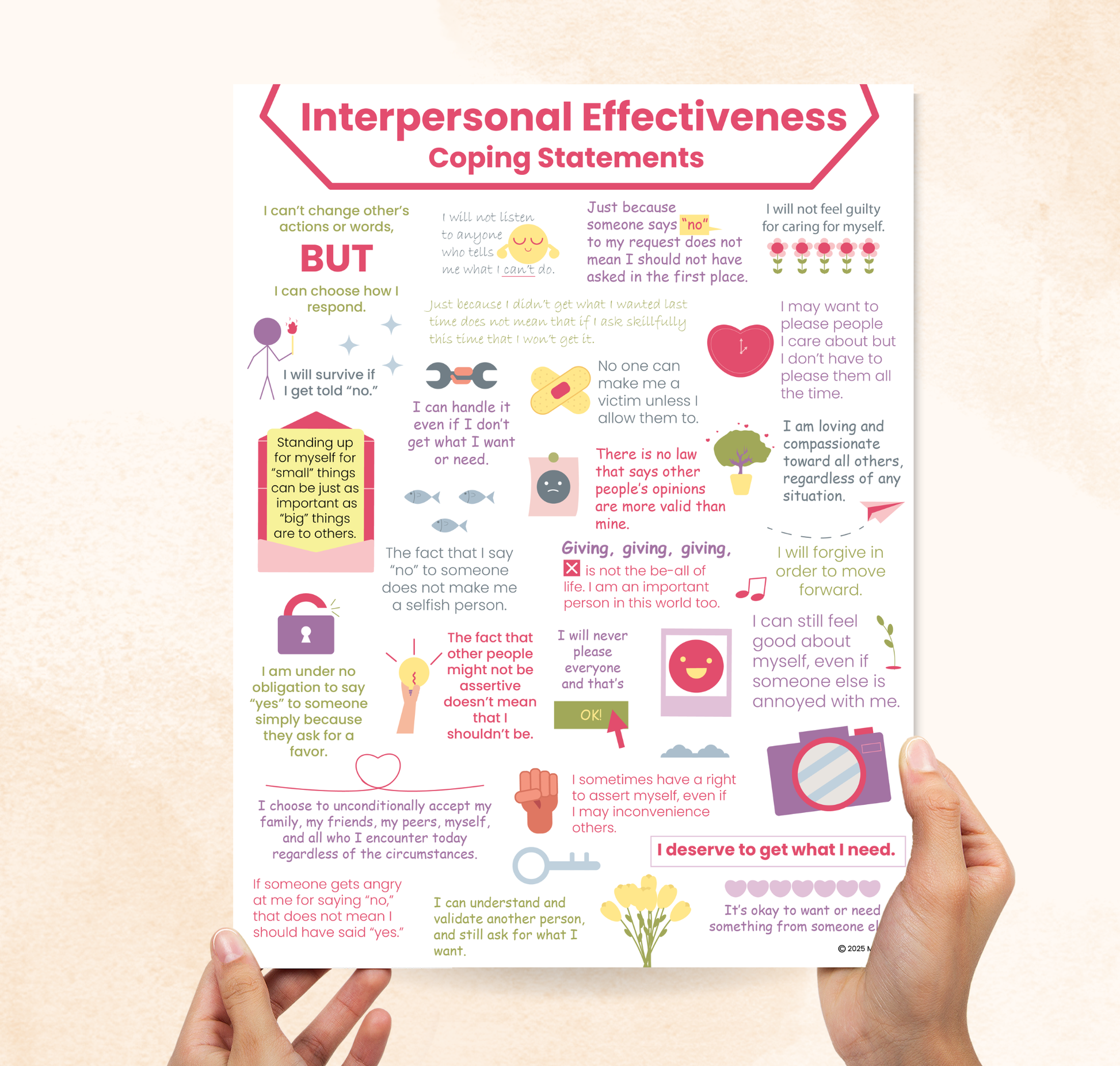 dbt interpersonal effectiveness coping statements