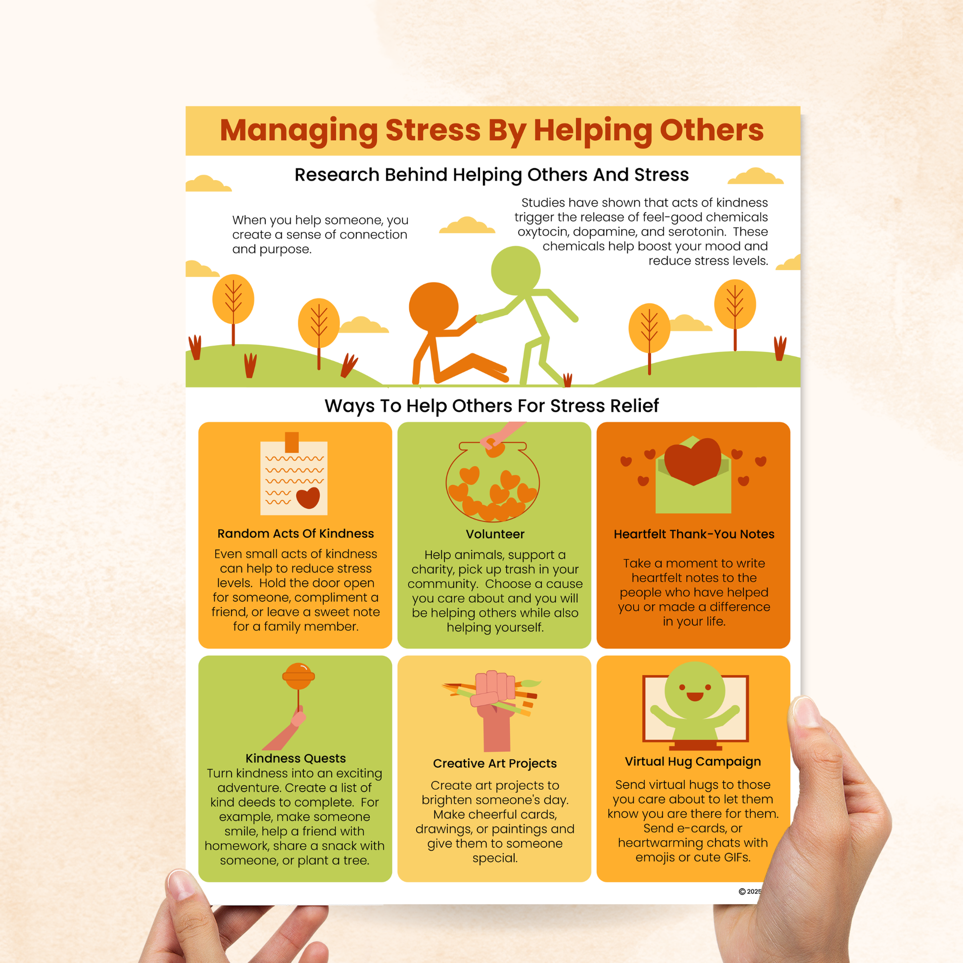 managing stress by helping others