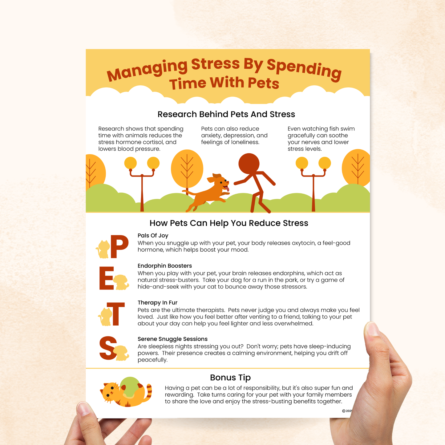 managing stress by spending time with pets