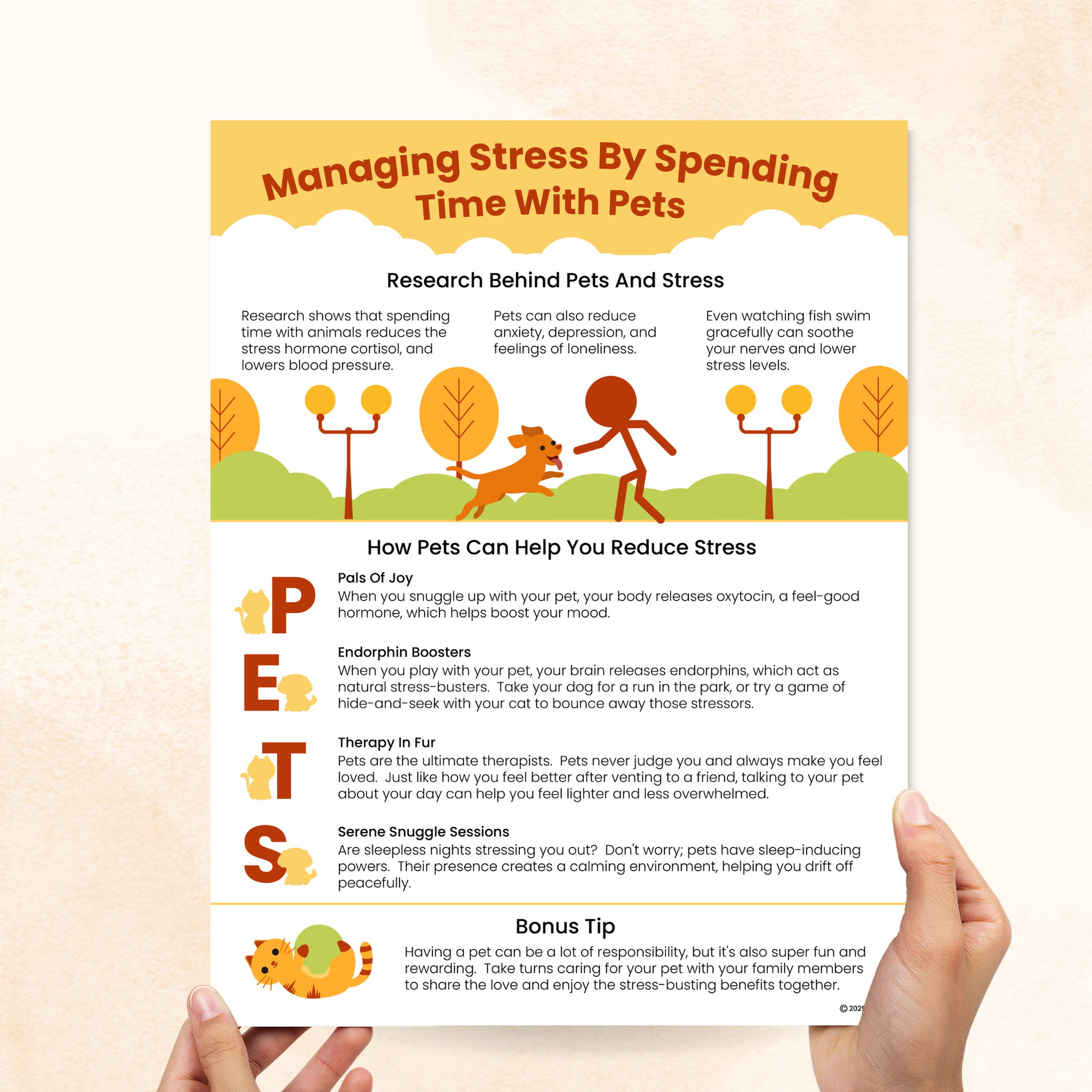 managing stress by spending time with pets