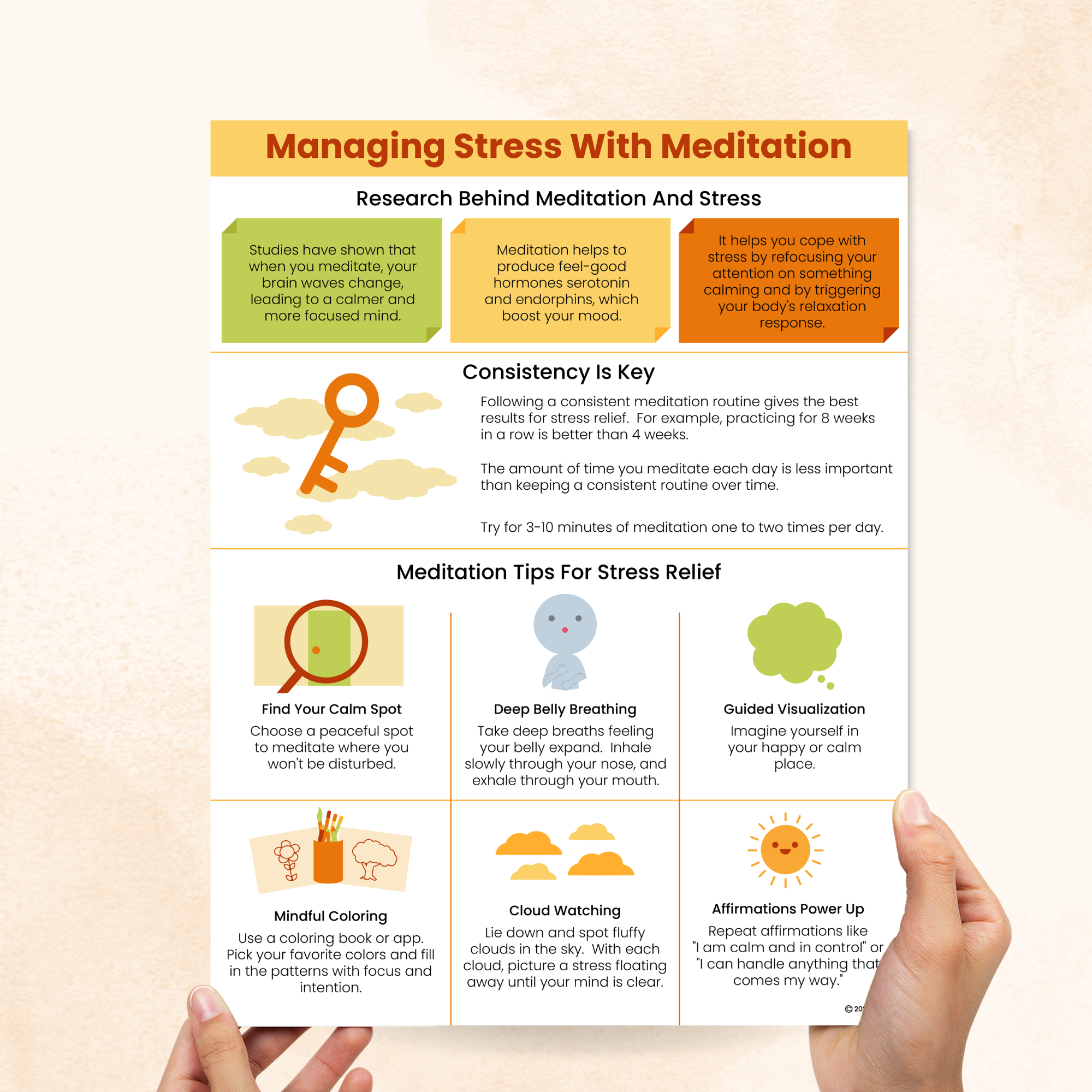 Managing Stress With Meditation Handout – Mental Health Center Kids