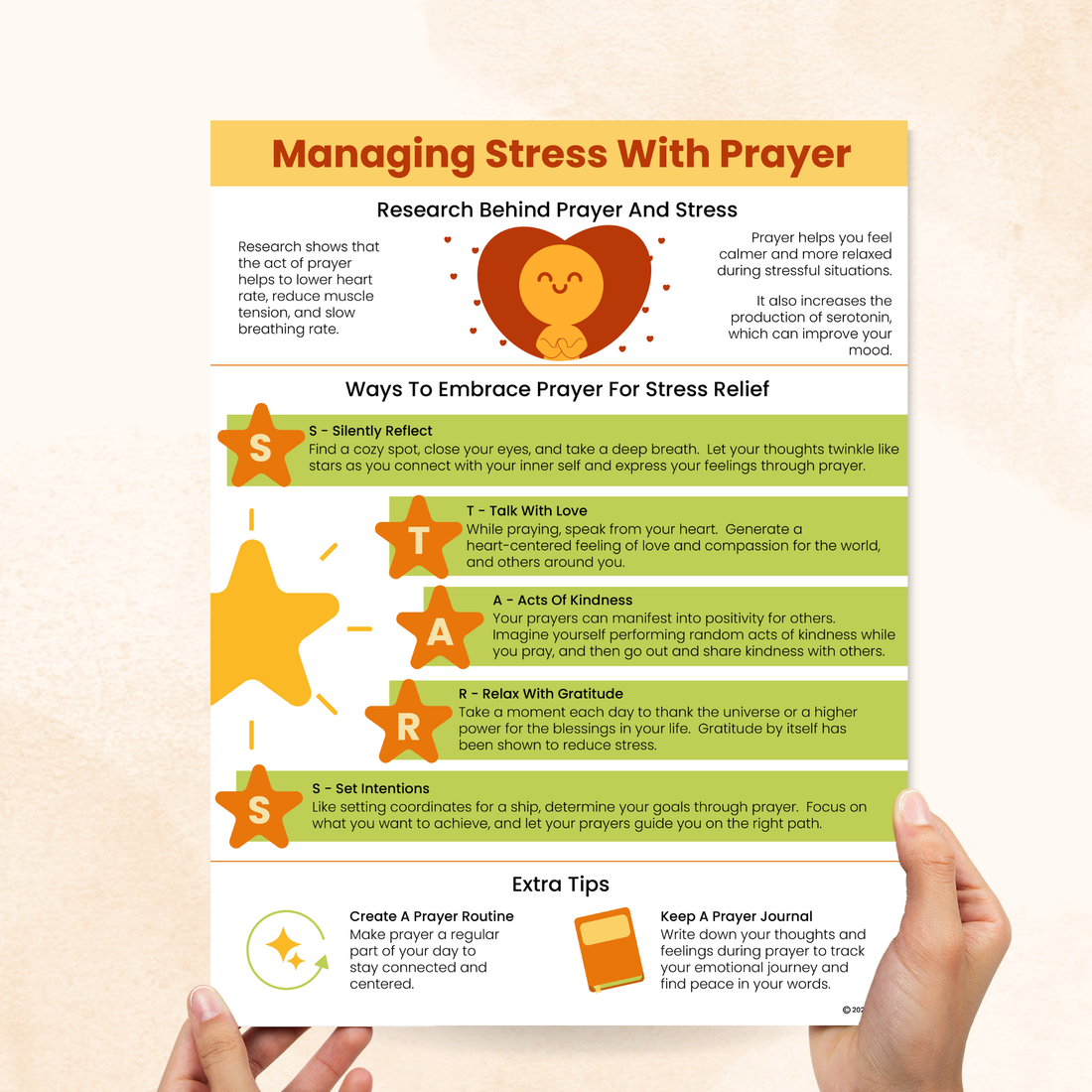 Managing Stress With Prayer Handout – Mental Health Center Kids