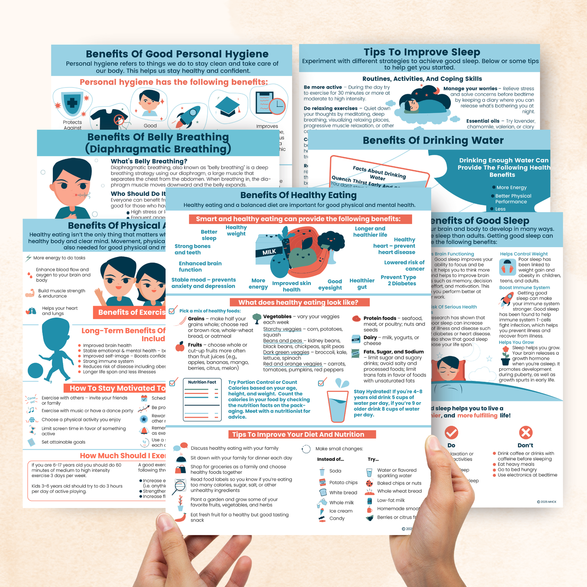 healthy habits for kids handout bundle