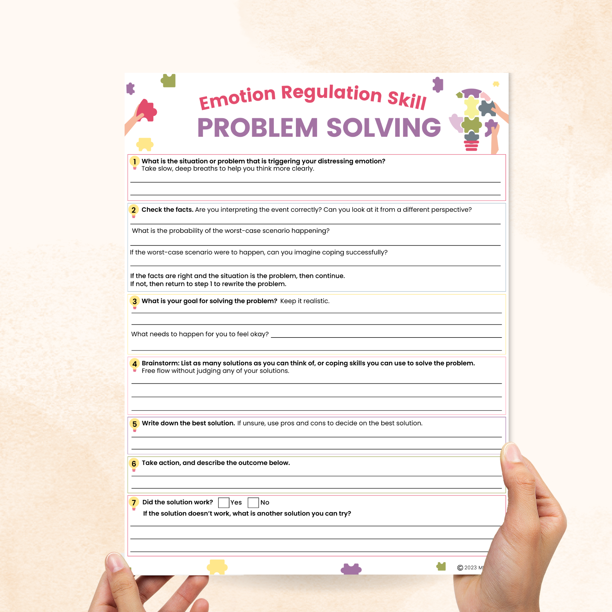 Problem Solving Worksheets For Adults Problem And Solution Worksheet