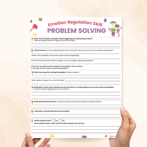 Problem Solving Worksheet Disability DBT Problem Solving Worksheet – Mental Health Center Kids
