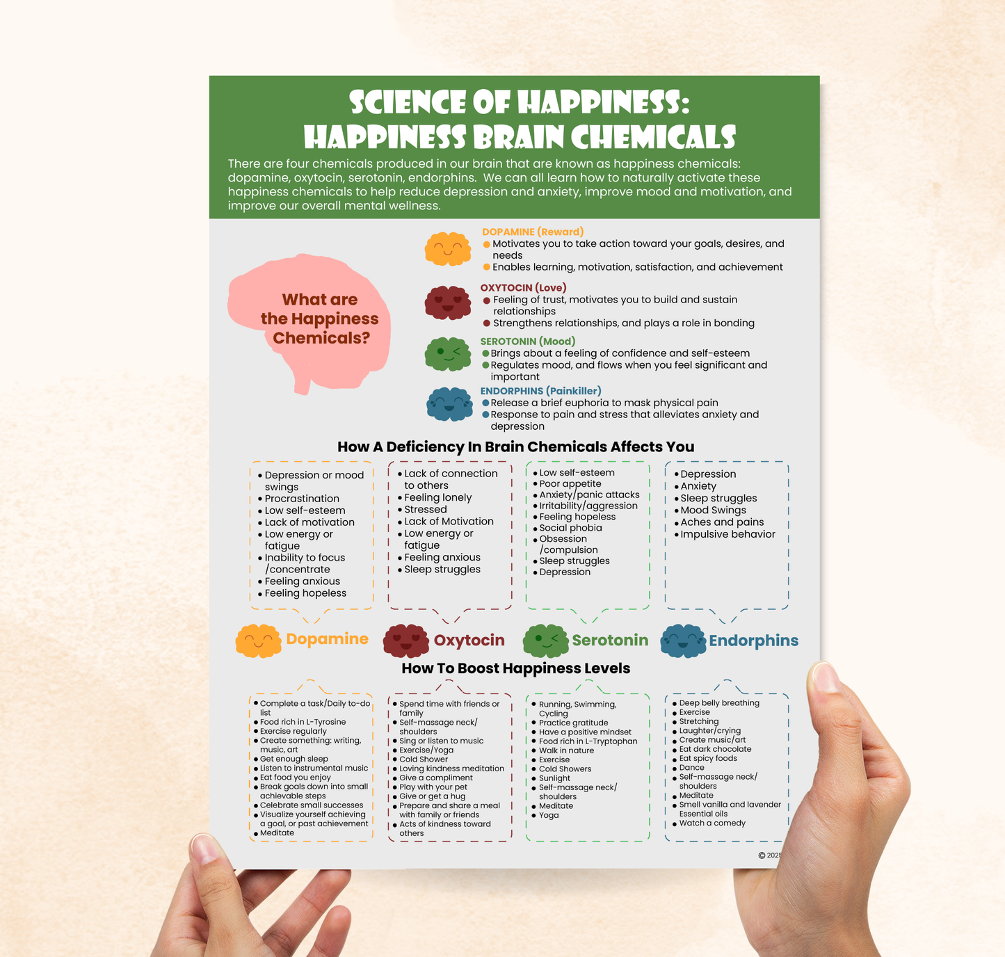 Science of happiness brain chemicals