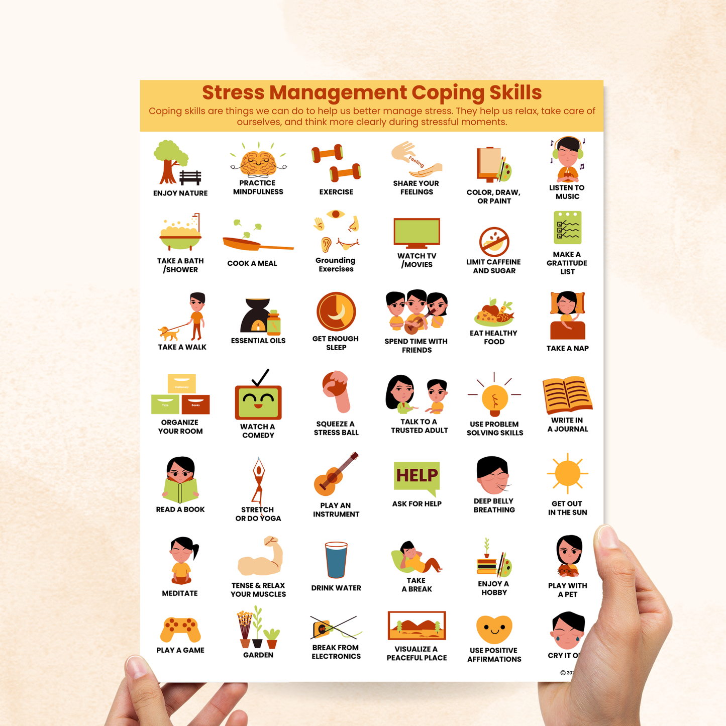 stress management coping skills pdf handout