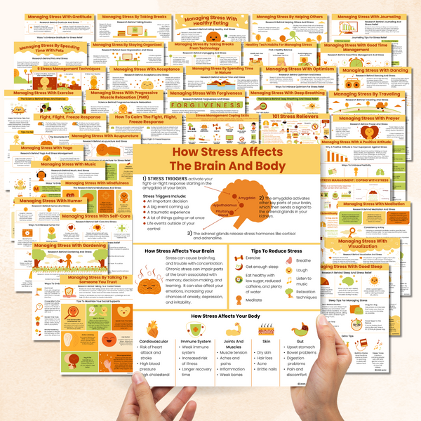 Stress Management Handouts Bundle (39 Pages) – Mental Health Center Kids