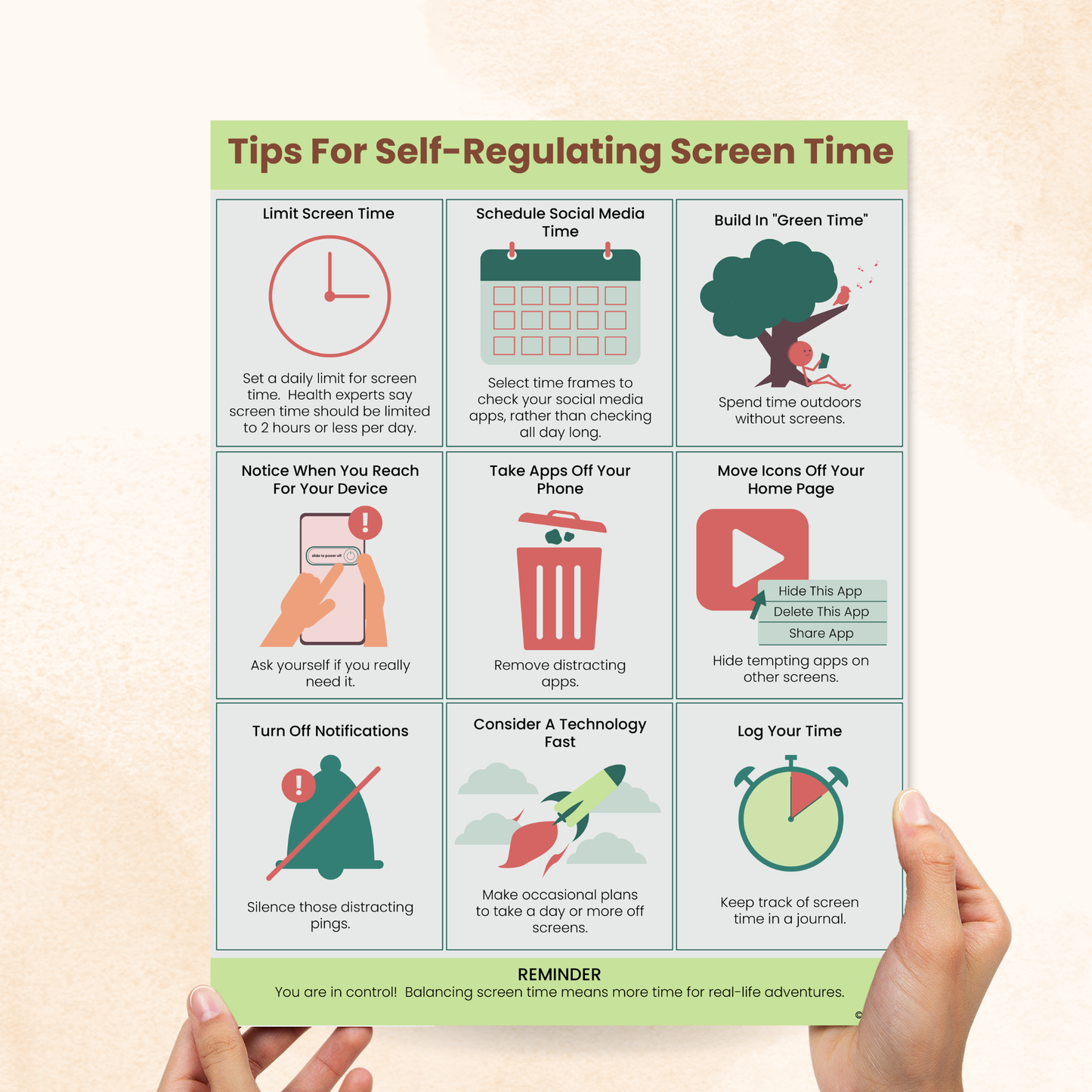 how to self-regulate screen time
