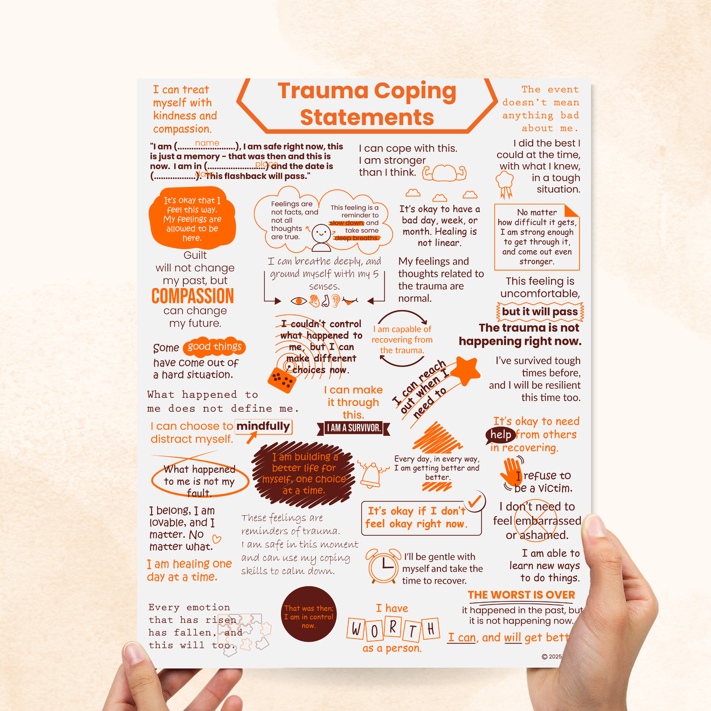 Positive Self Statements for Coping with PTSD