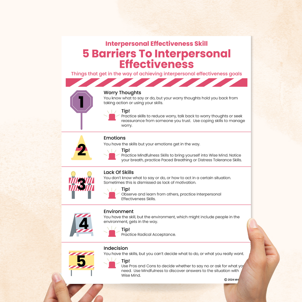 barriers to interpersonal effectiveness dbt handout