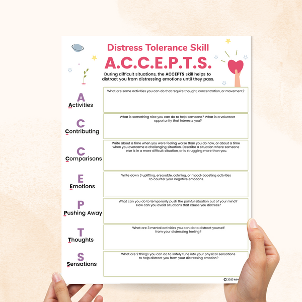 DBT ACCEPTS Worksheet – Mental Health Center Kids