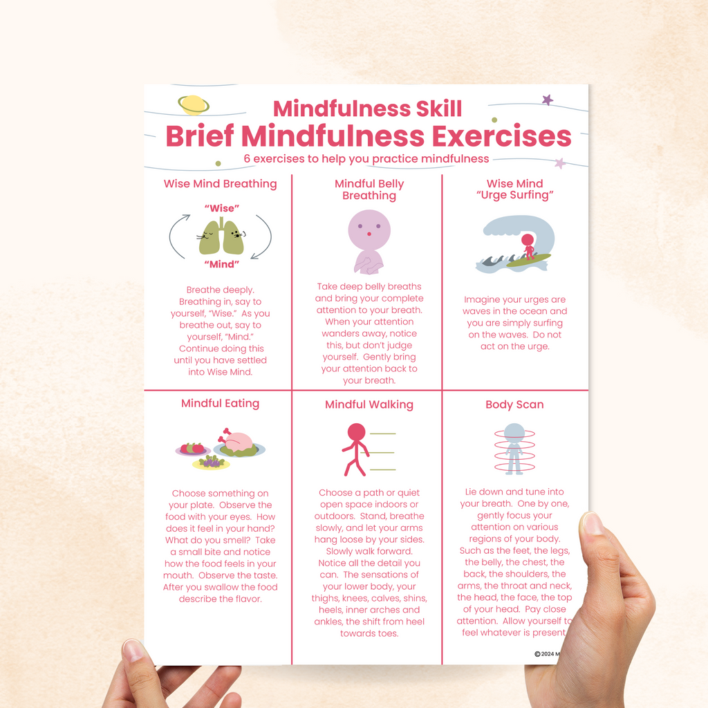 dbt mindfulness exercises pdf