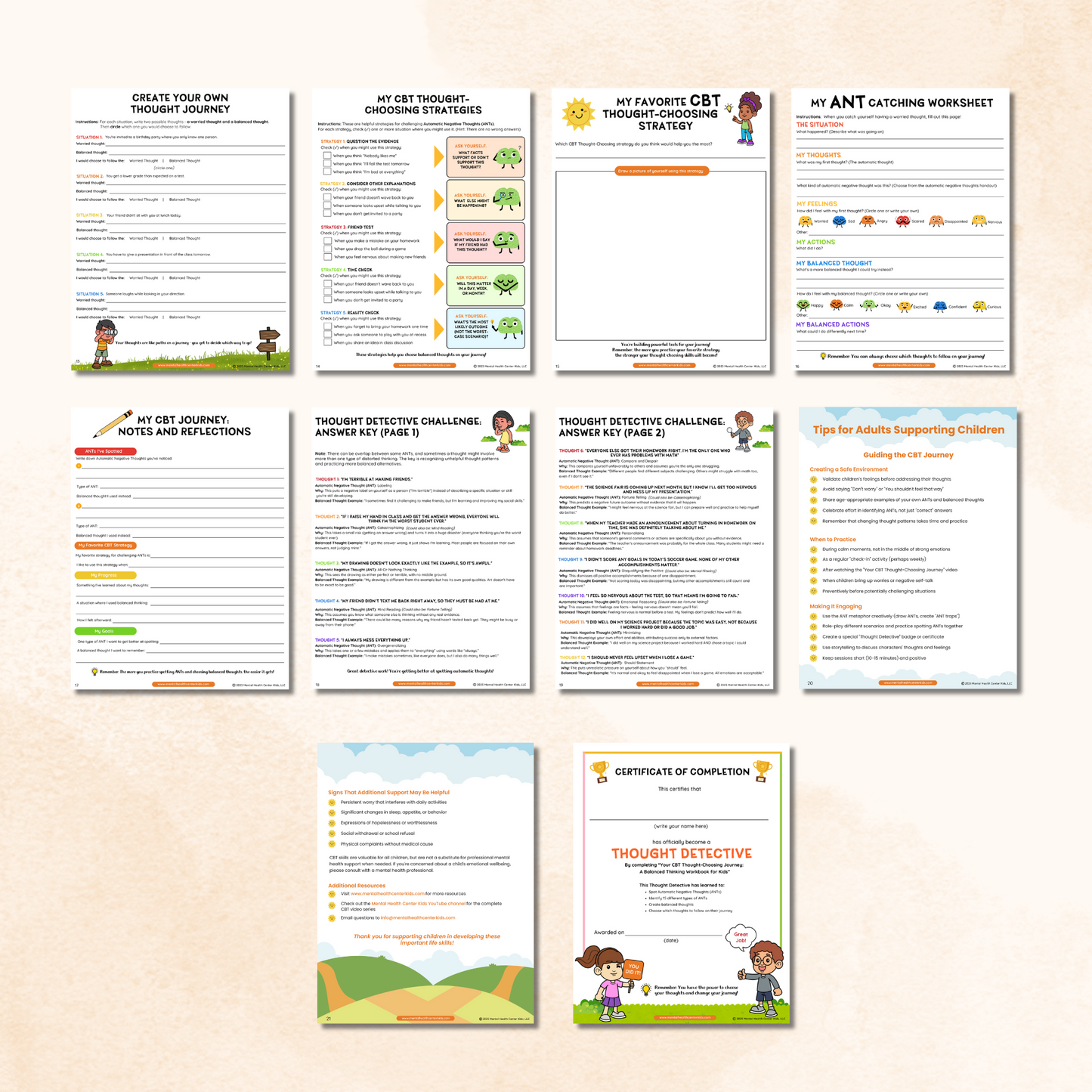 cbt workbook for kids pdf