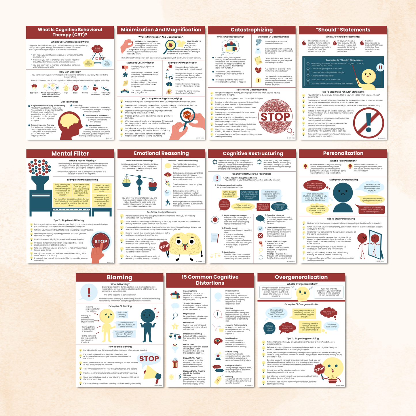 cbt handouts for clients