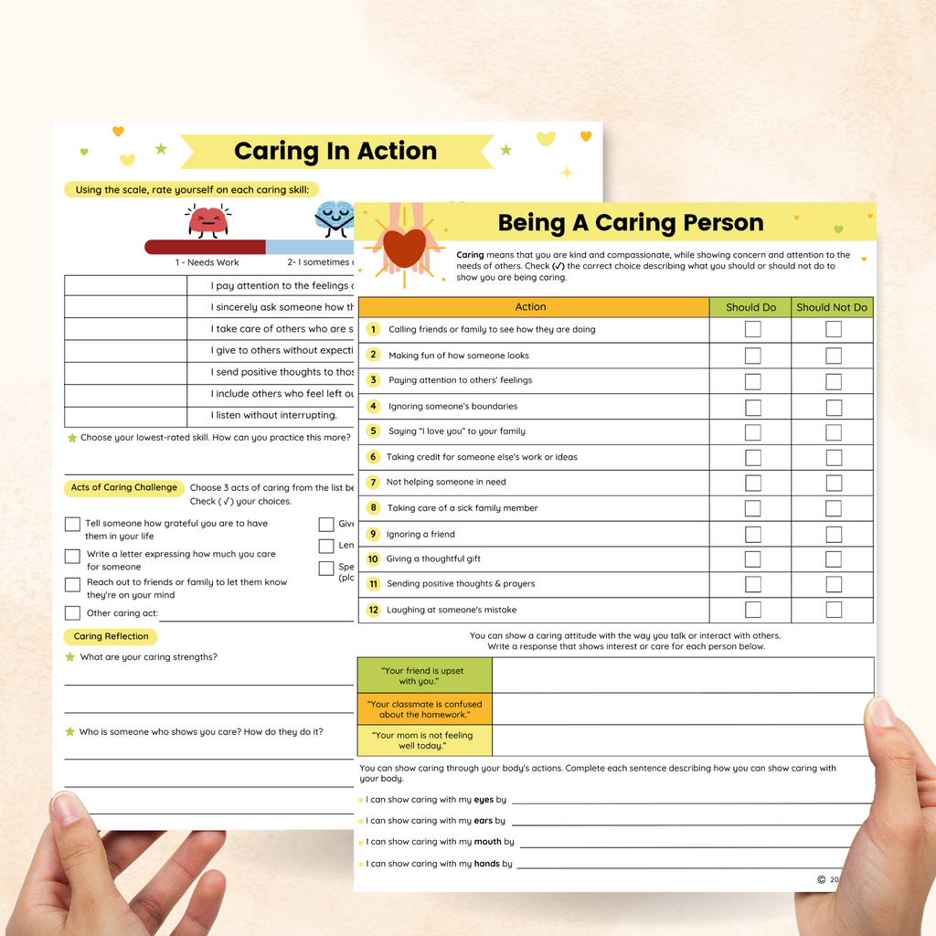 caring worksheets