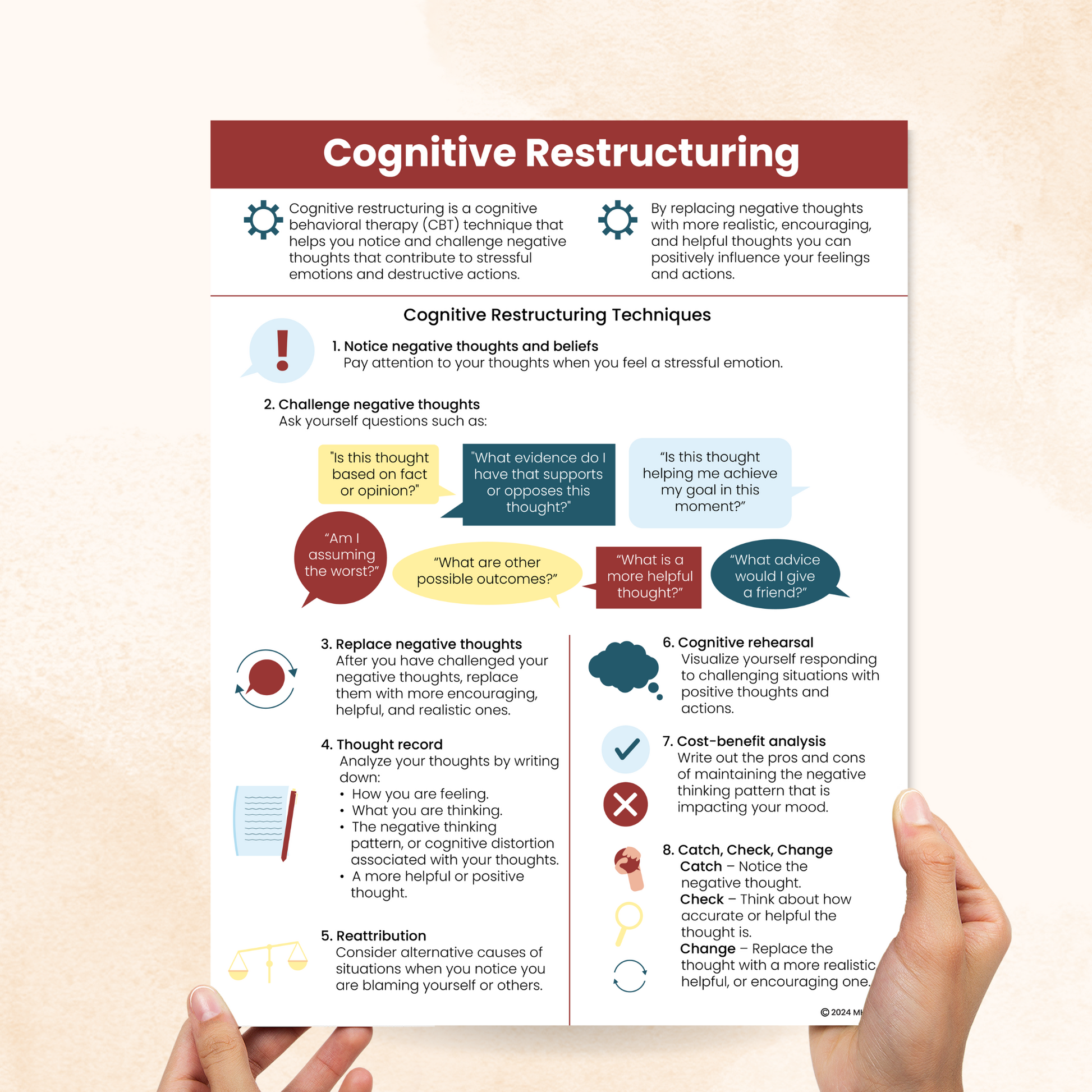 cognitive restructuring cbt techniques