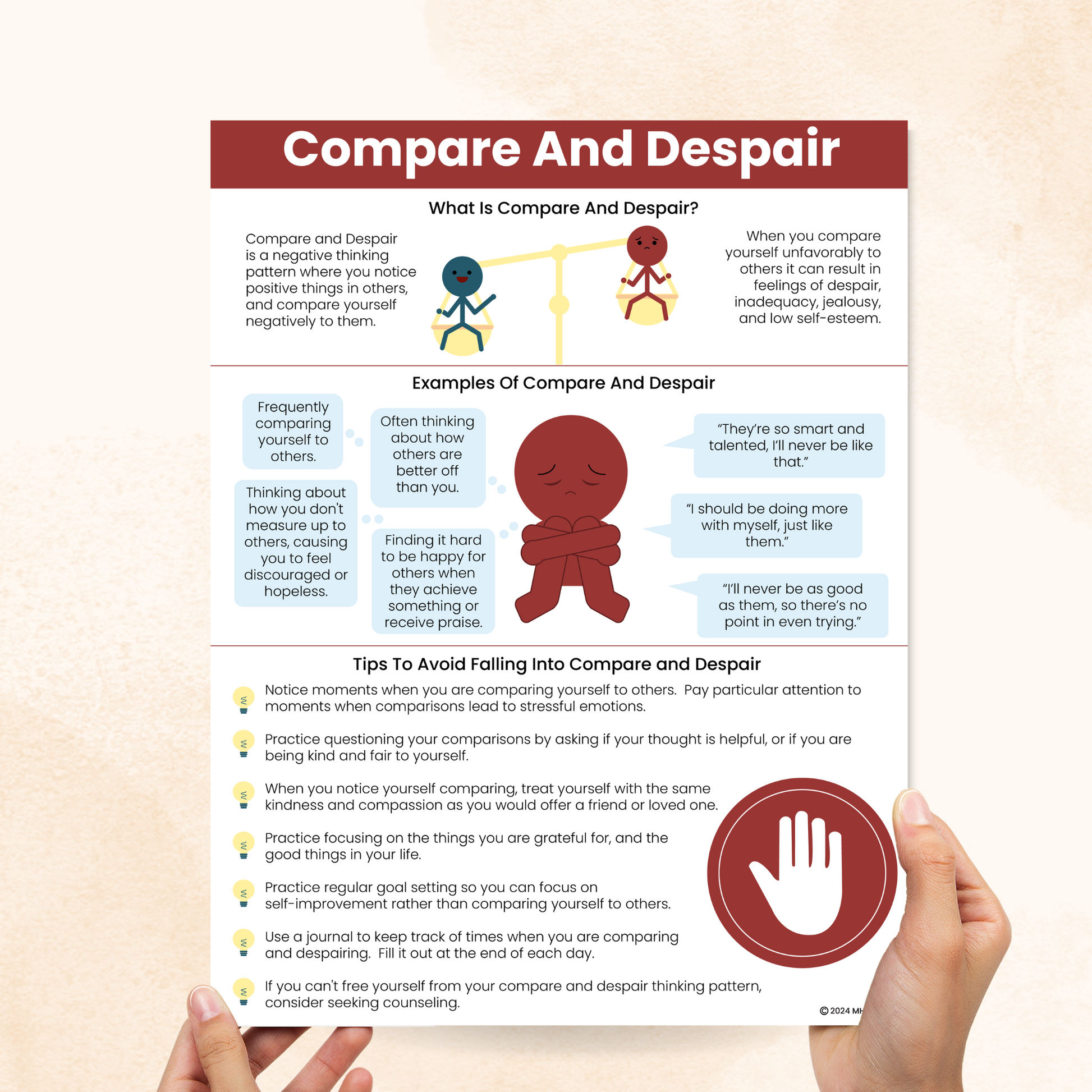 compare and despair cbt handout