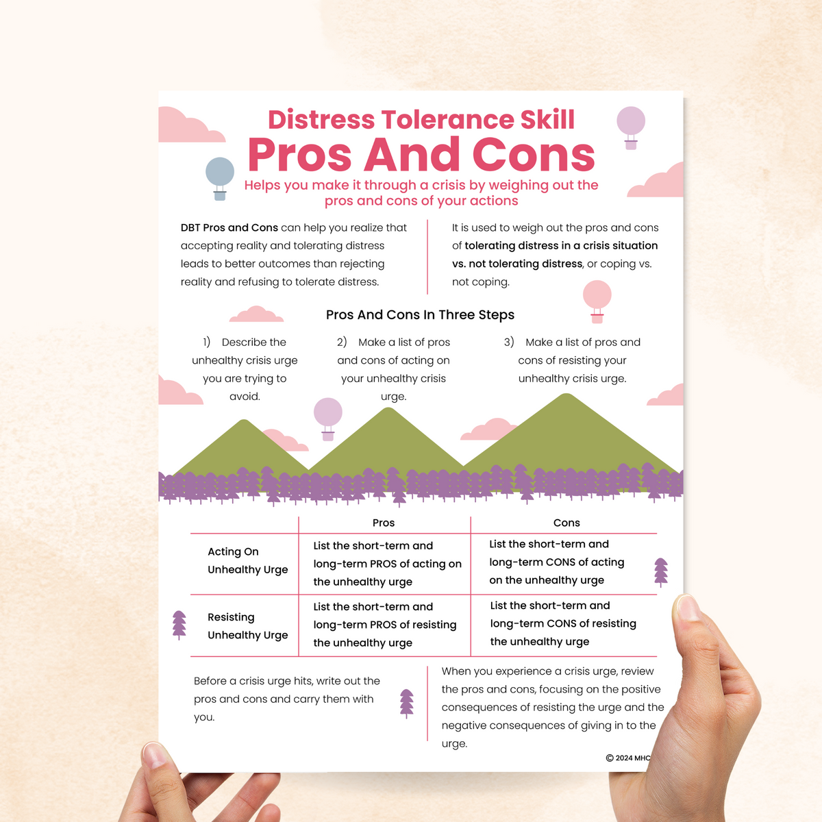 Pros And Cons Of Mental Health Days For Students DBT Pros And Cons Skill – Mental Health Center Kids
