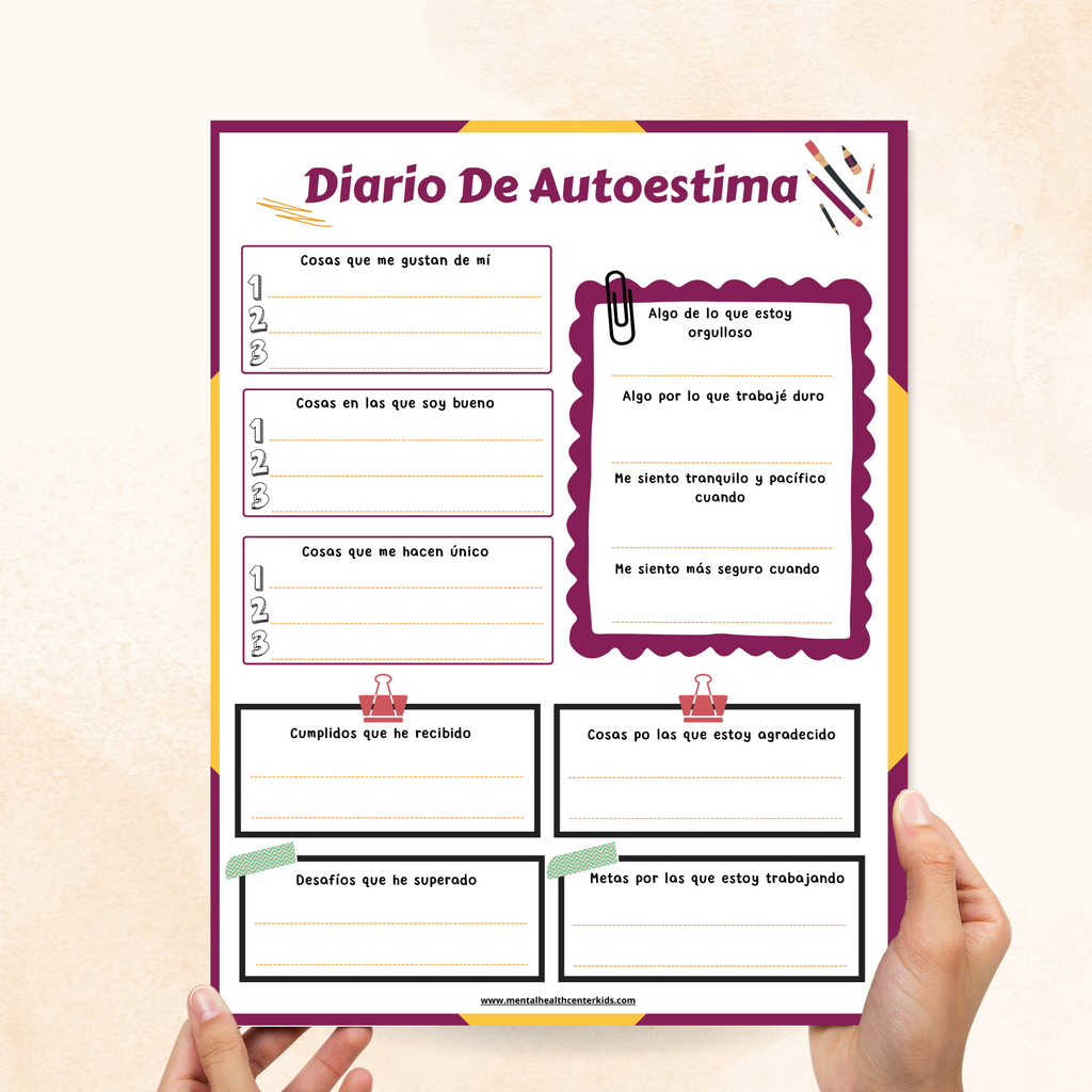 spanish Self-Esteem Journal Worksheet 