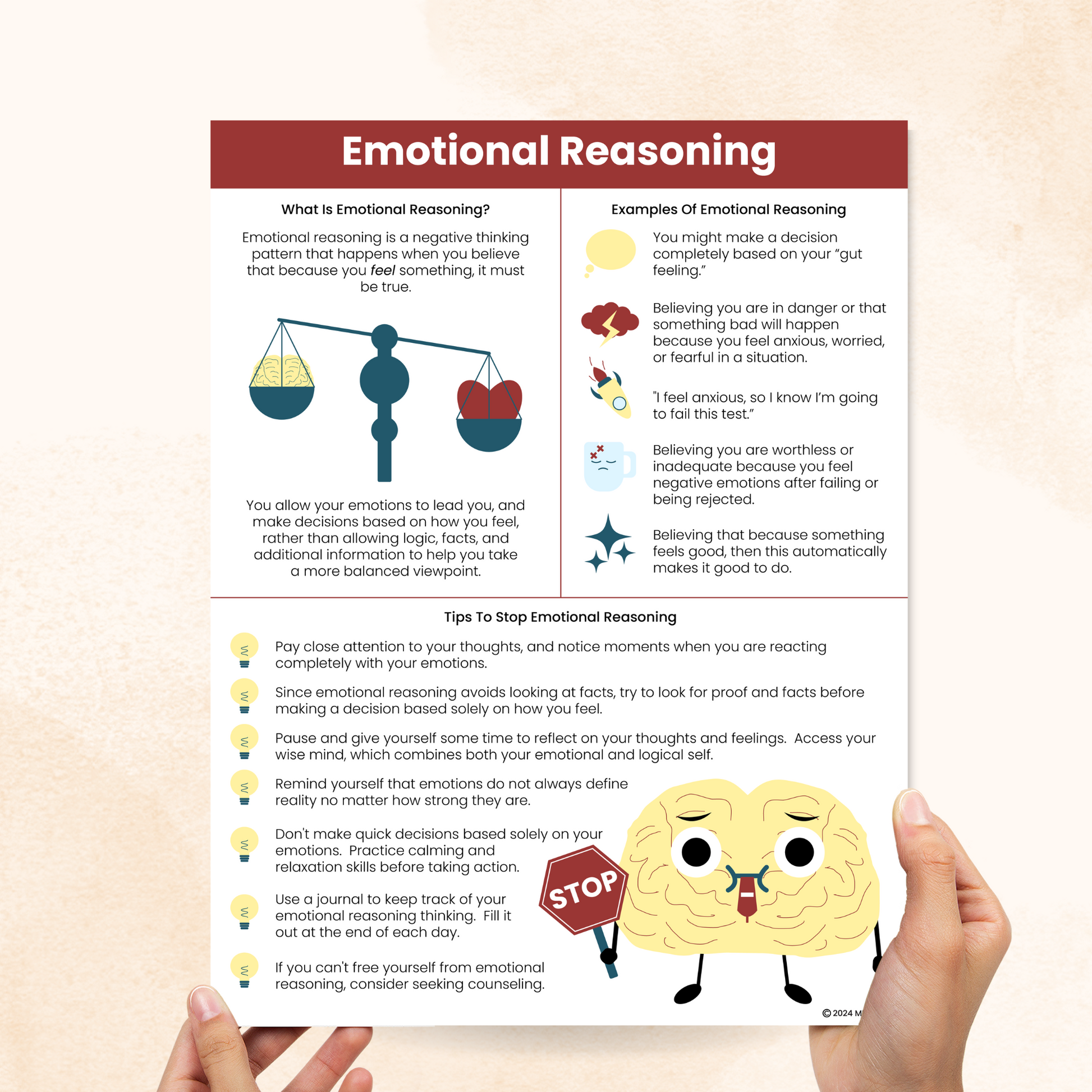 emotional reasoning cognitive distortion handout