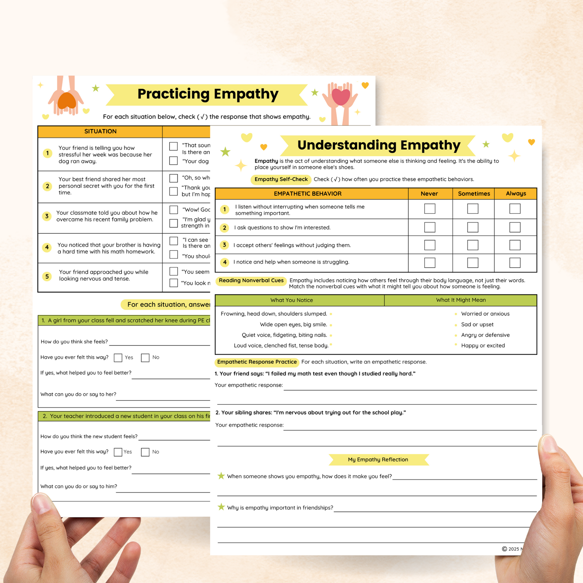 empathy worksheets