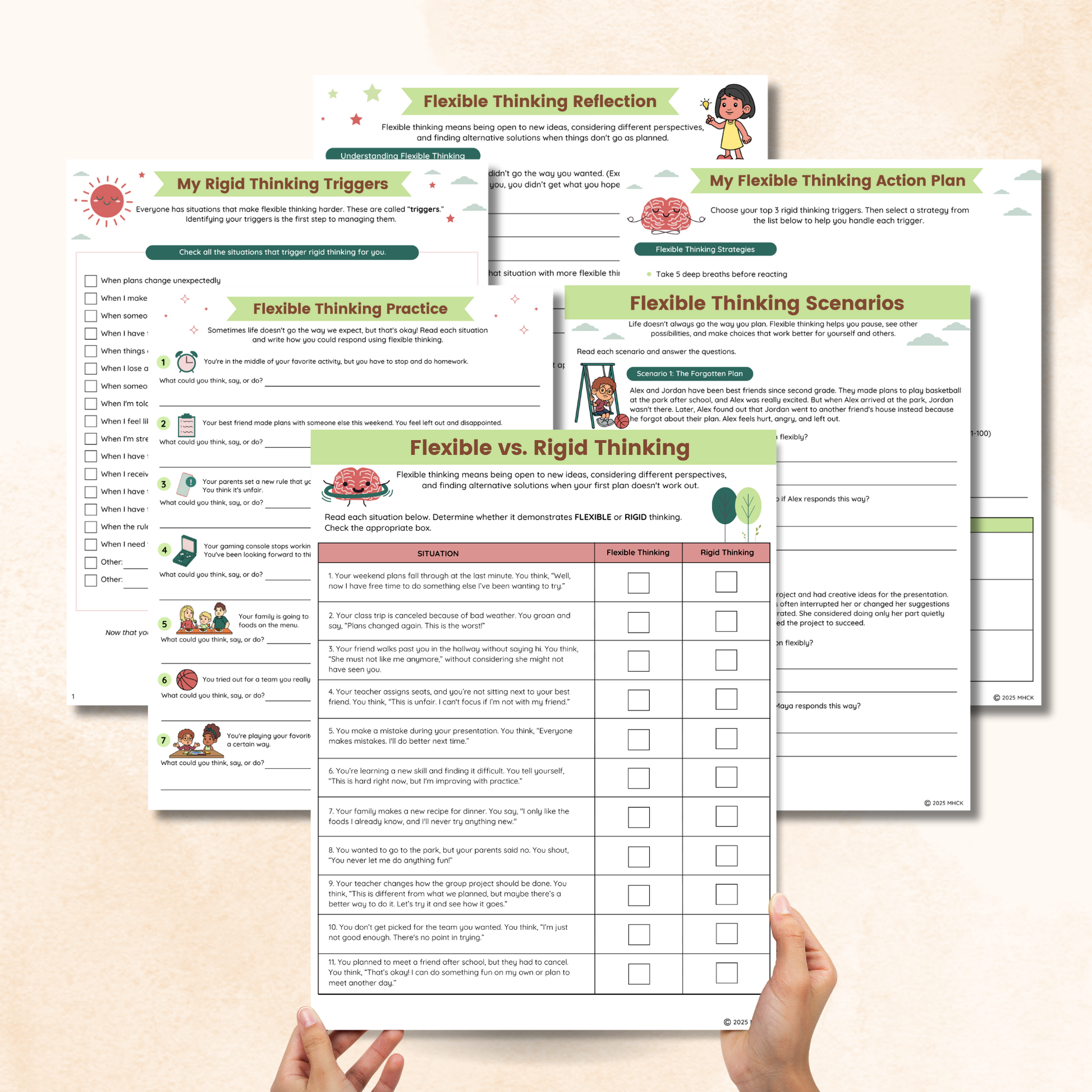 flexible thinking worksheets