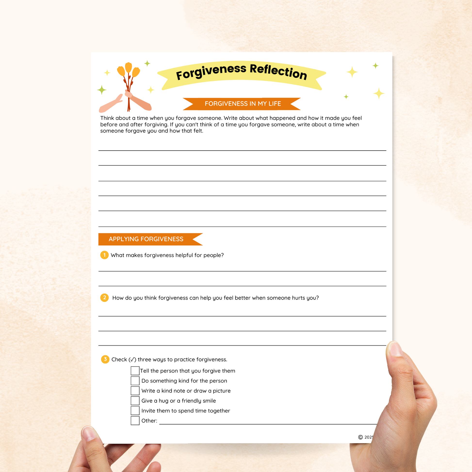 forgiveness worksheet pdf