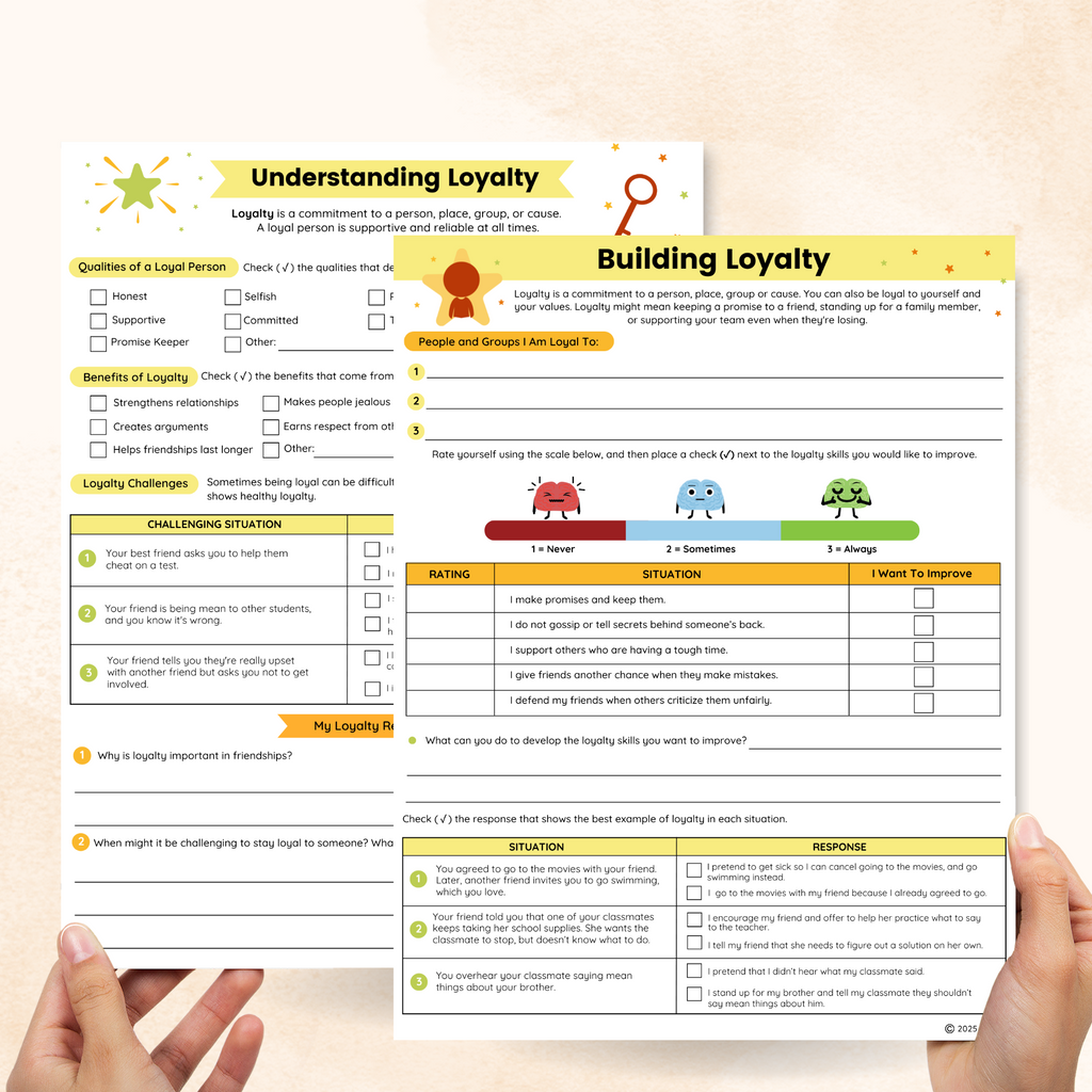 loyalty worksheets
