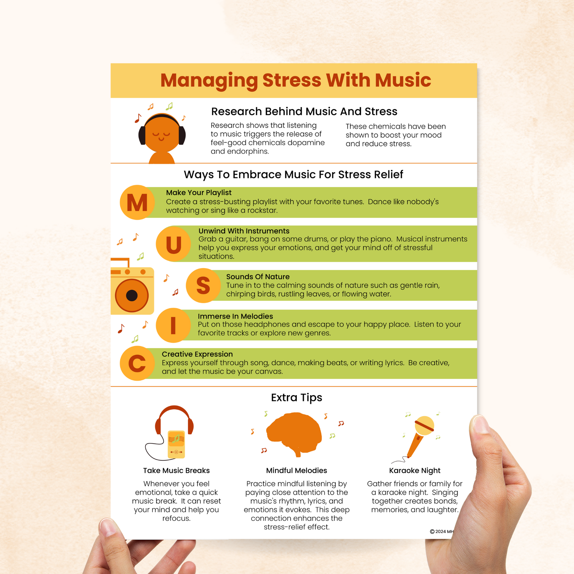 managing stress with music handout
